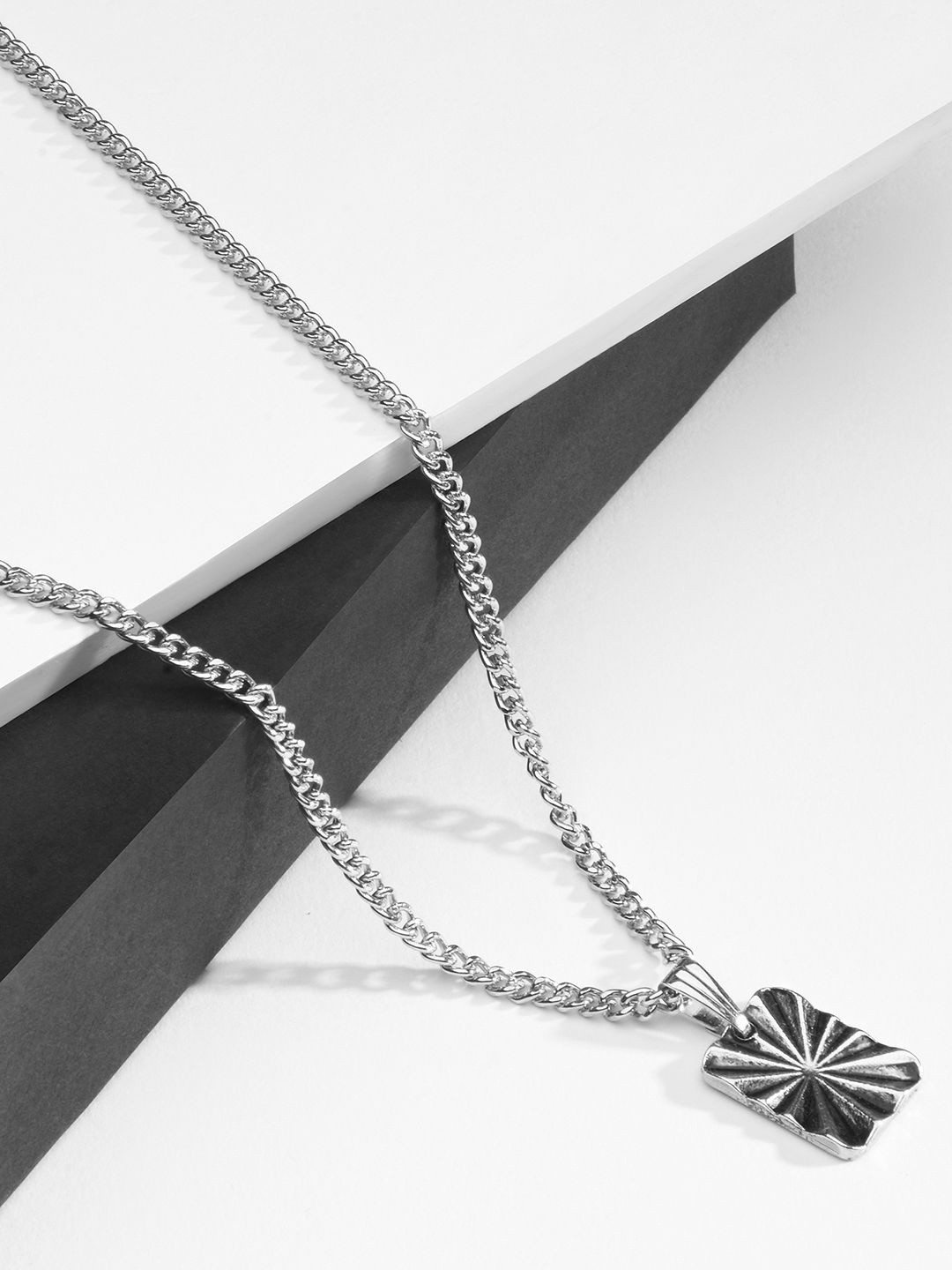 The Bro Code Men Silver-Plated Link Chain Statement Chain