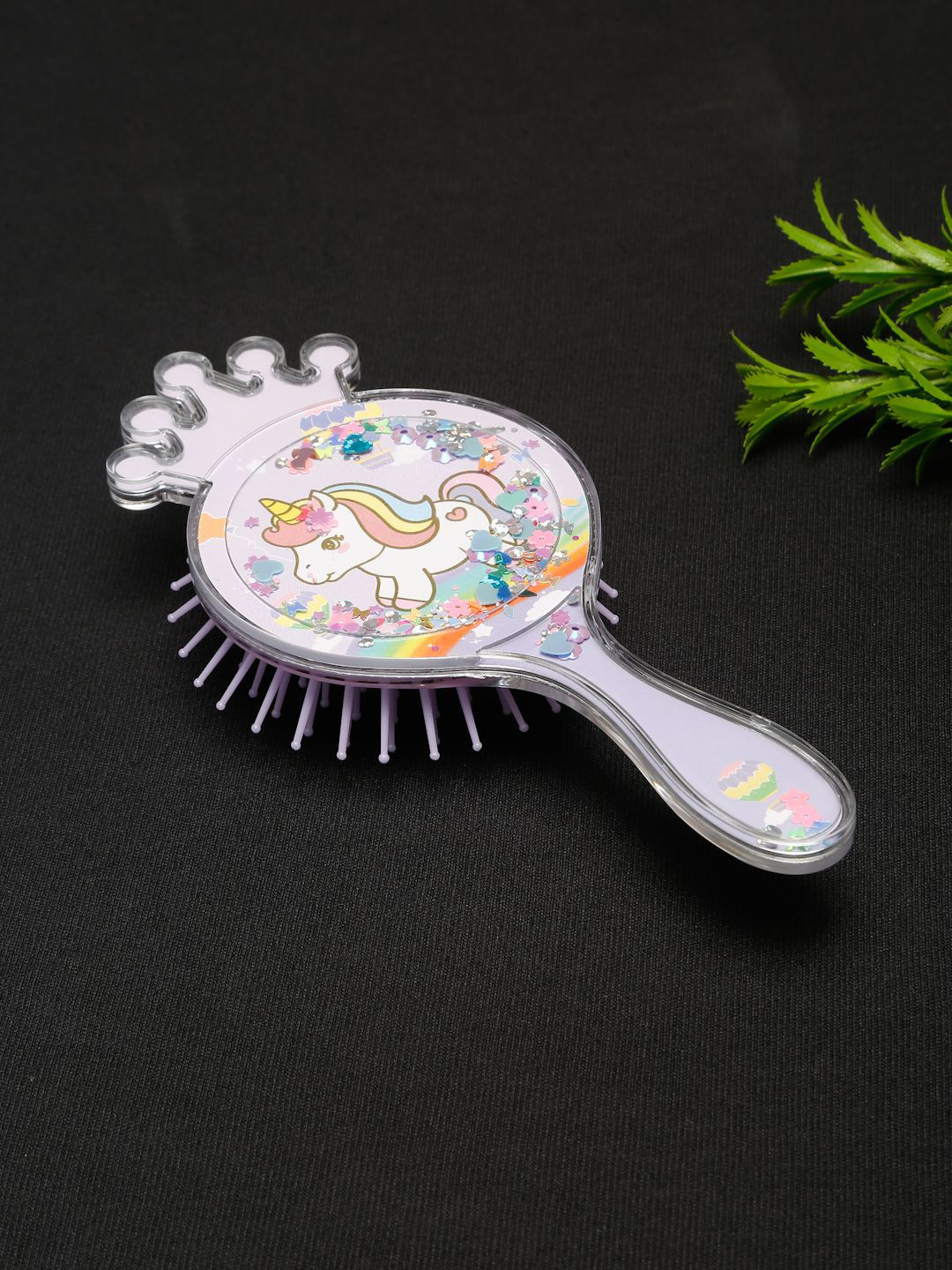 Stoln Girls Unicorn Theme With Glittery Hair Brush