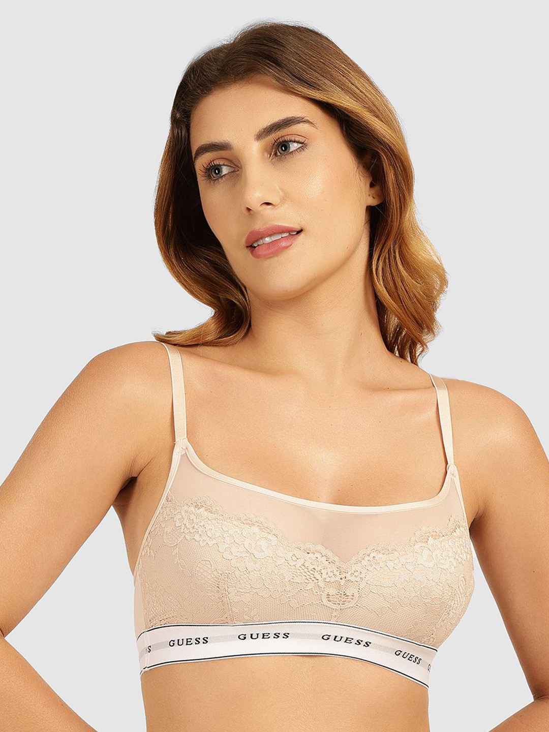 GUESS Women Medium Coverage Underwired Bralette Bra