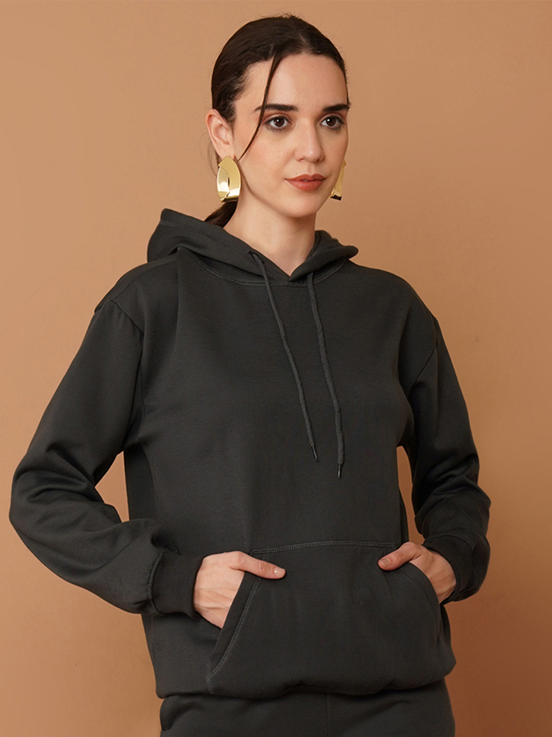 U&F Women Hooded Oversized Pullover Sweatshirt