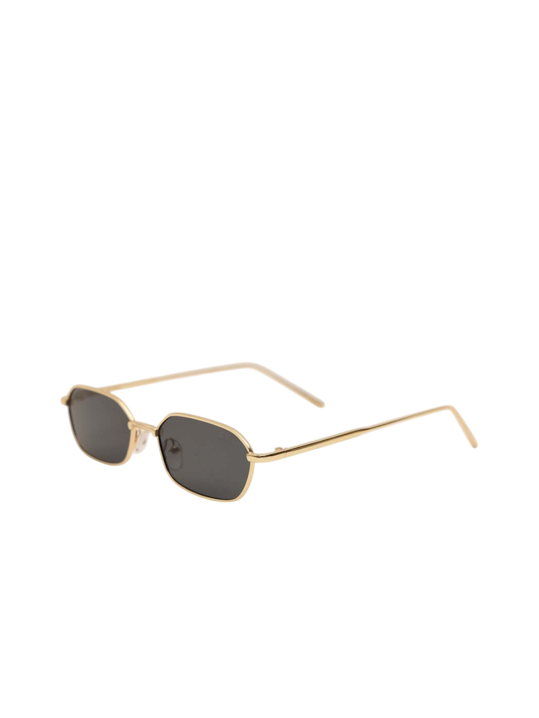 Kazo Women Geometric Metal Frame Sunglasses DT1001BLACK GOLD COMBO_D