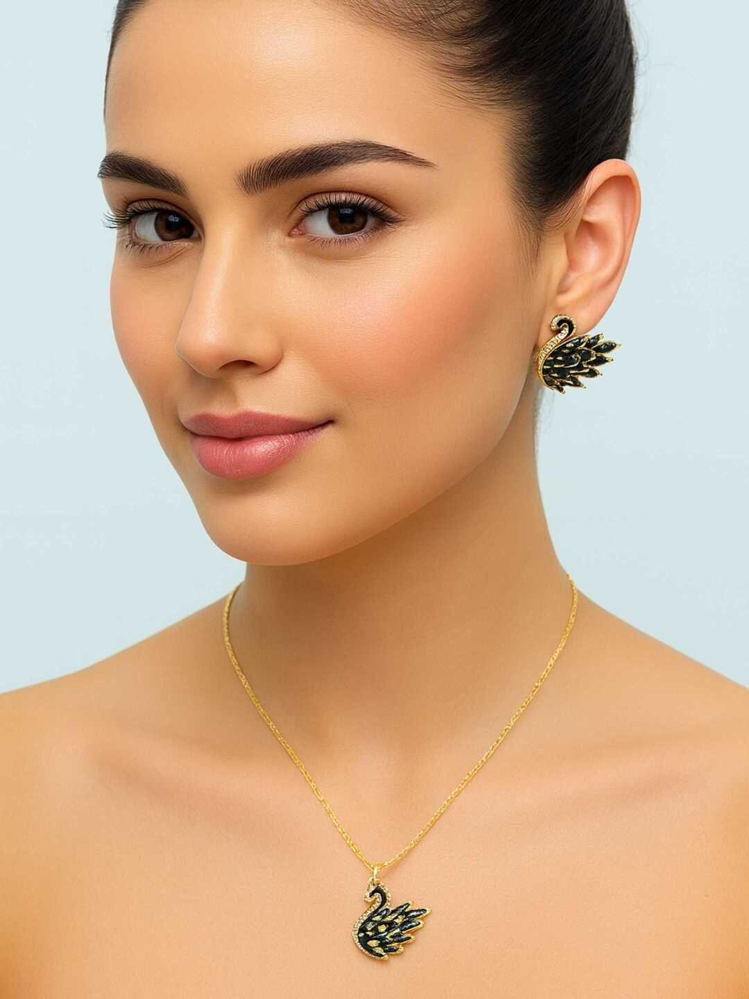 Nui 925 Sterling Silver Bird Shaped Jewellery Set