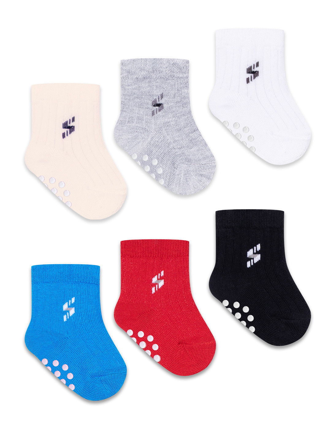Supersox Babies Pack Of 6 Ankle Length Soft, Cute & Cozy Socks (6 - 12 Months)