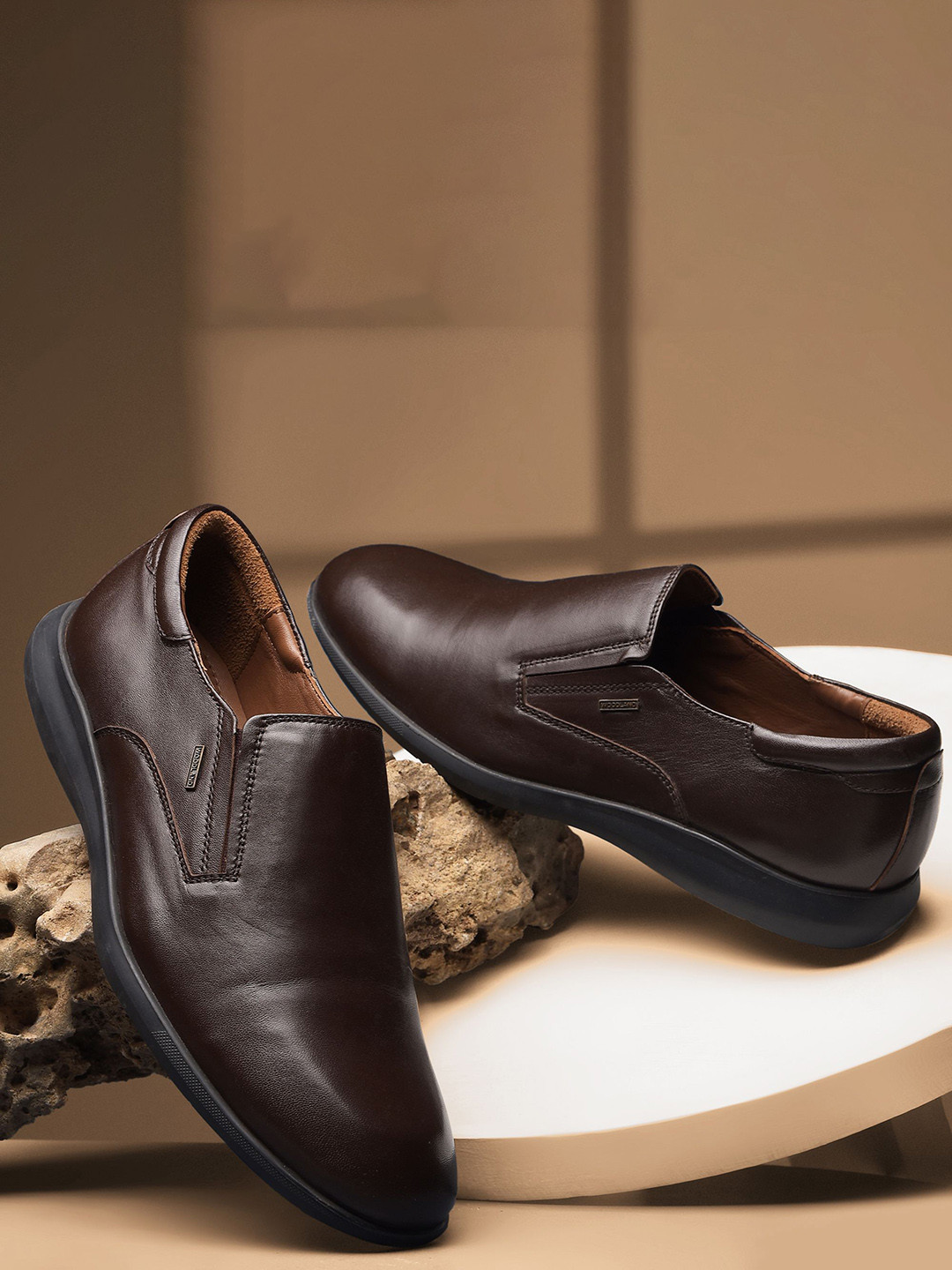 Woodland Men Leather Formal Slip-On Shoes