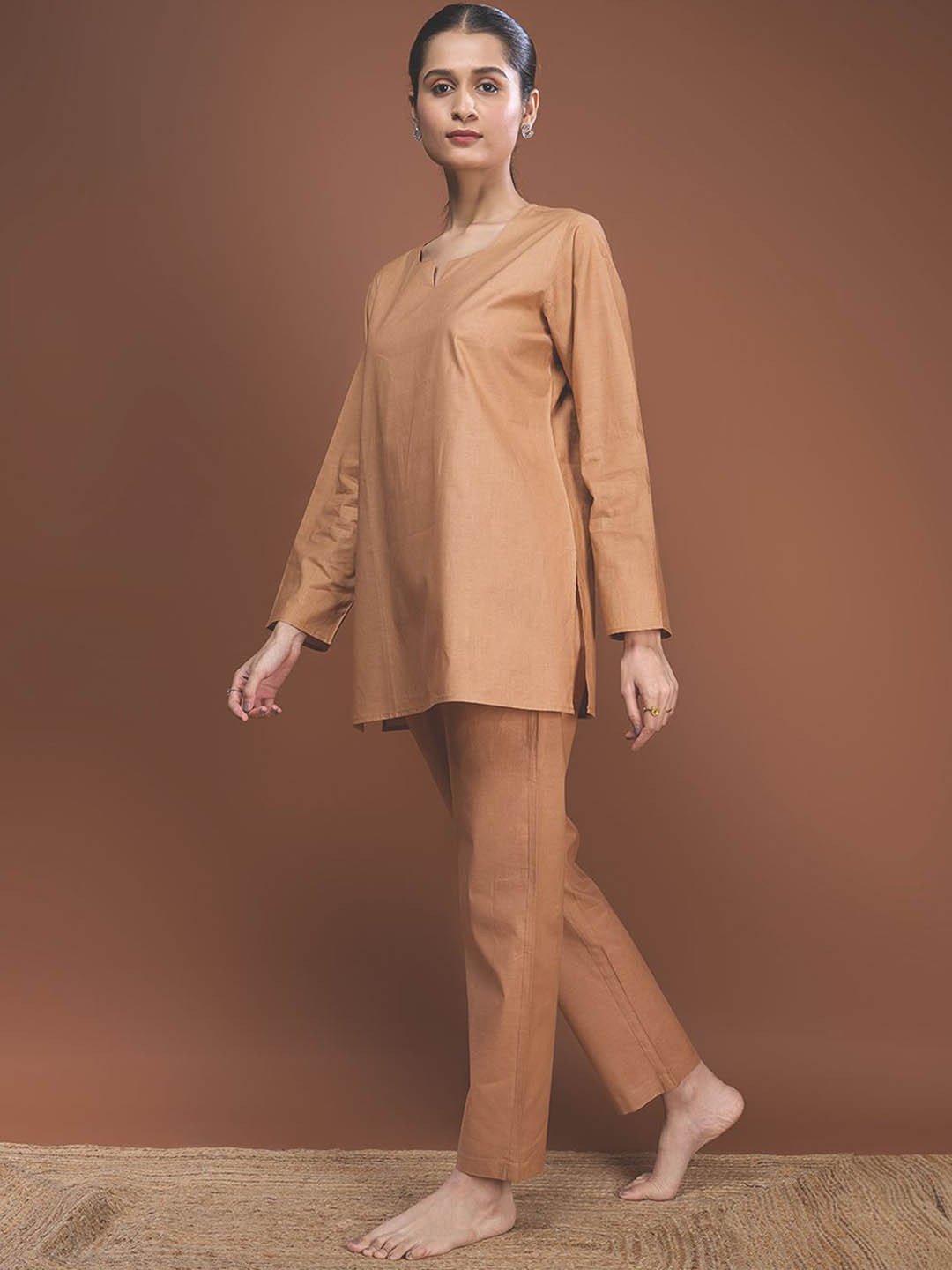 BYOGI Shuddhi Vetiver Infused Pure Cotton Tunic With Pyjama
