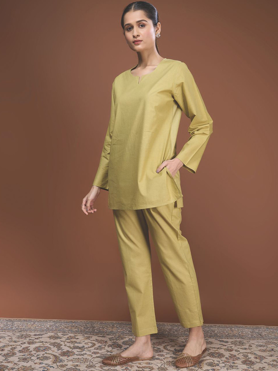 BYOGI Women Kurta Pyjama Loungewear Set