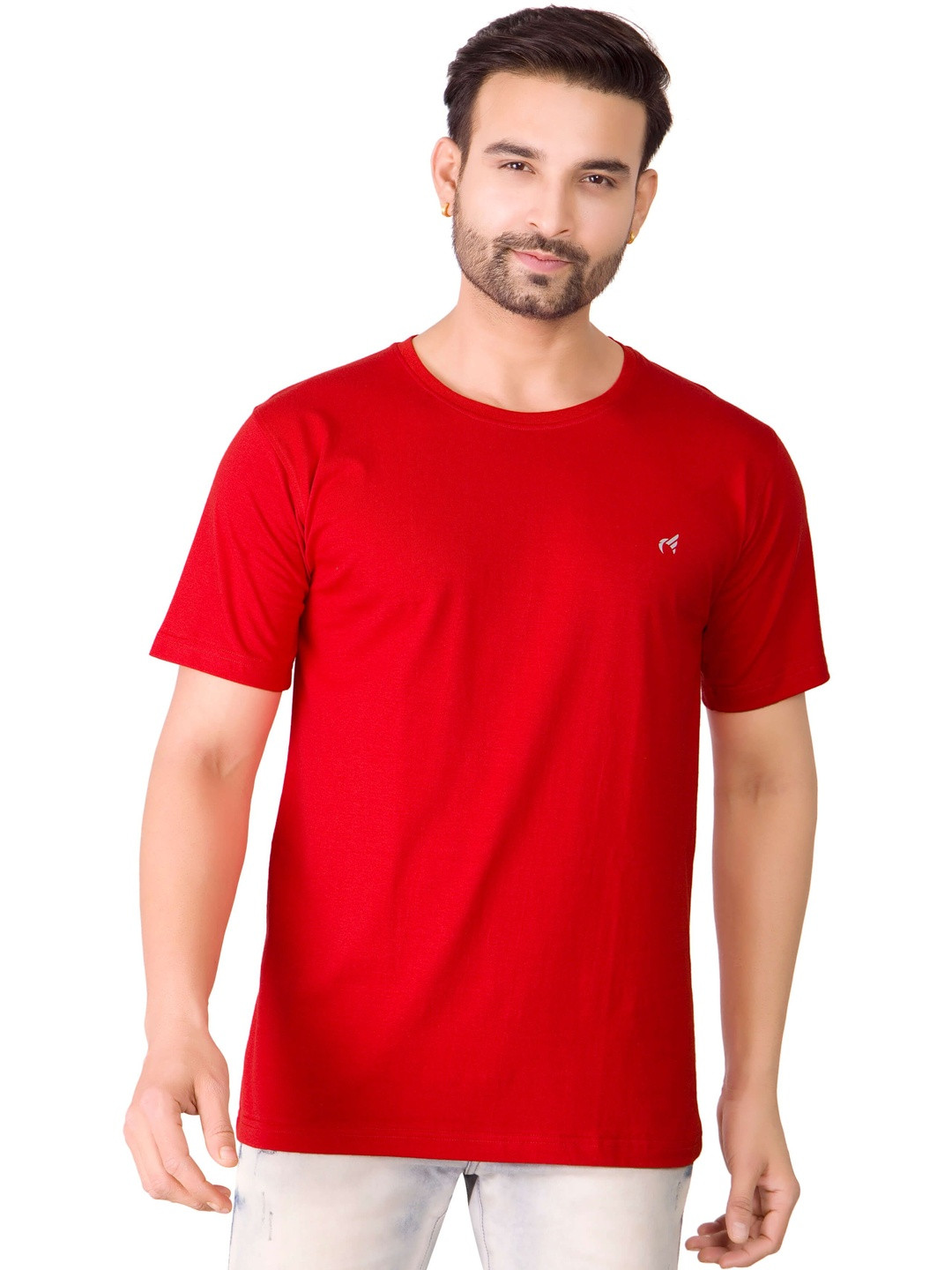 FABROYZ Pack Of 2 Brand Logo Printed Cotton T-shirts