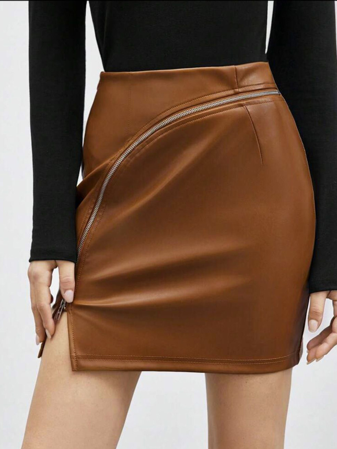 StyleCast x Revolte Women Skort Mini Skirts with Zip Detail