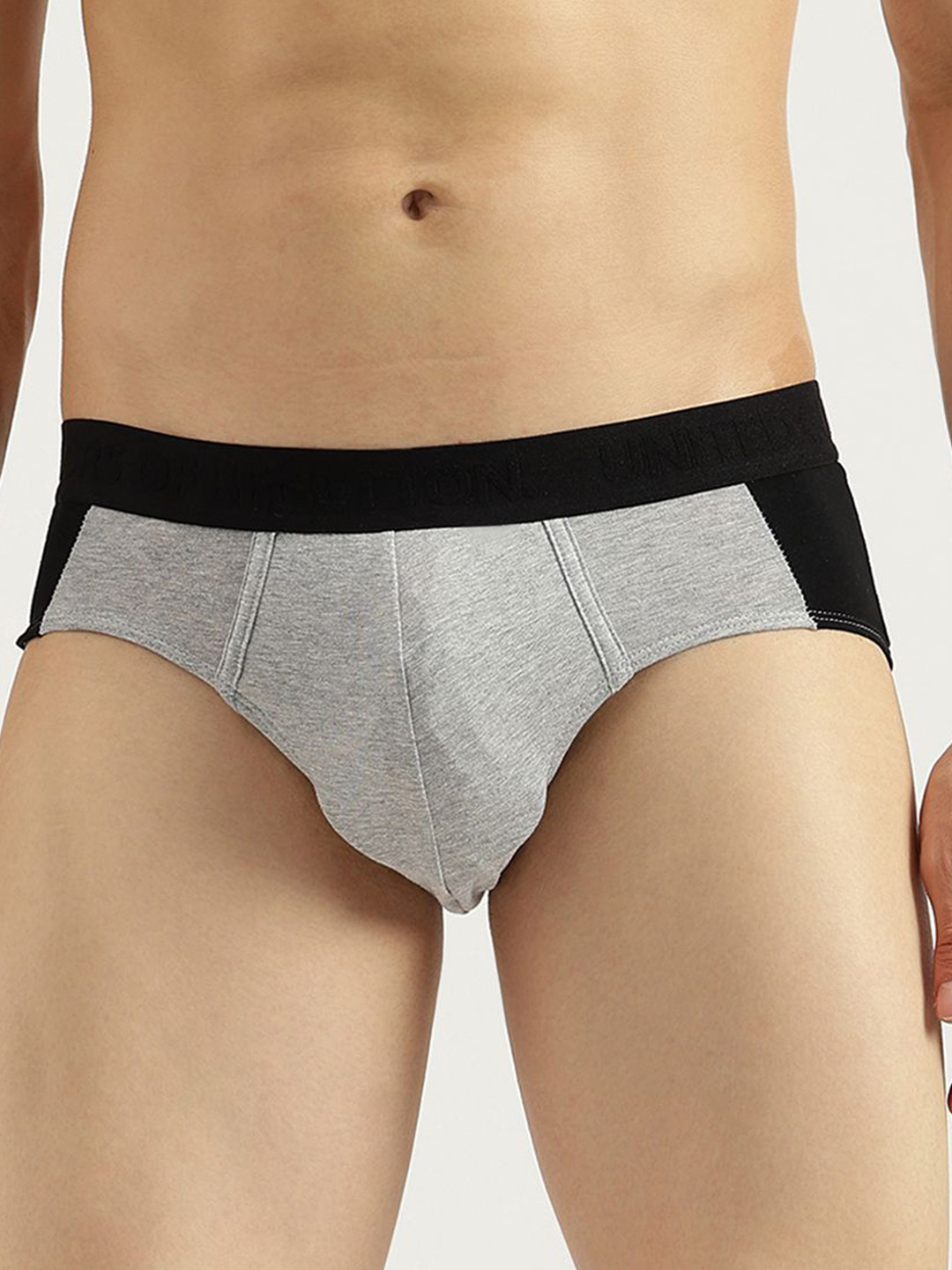 United Colors of Benetton Men Colourblocked Low-Rise Anti Bacterial Basic Brief