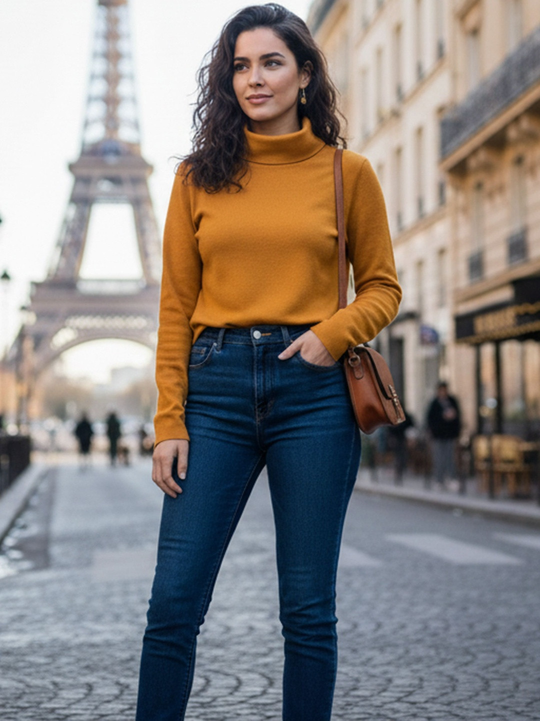 Moda Rapido Turtle Neck Cotton Pullover Sweatshirt