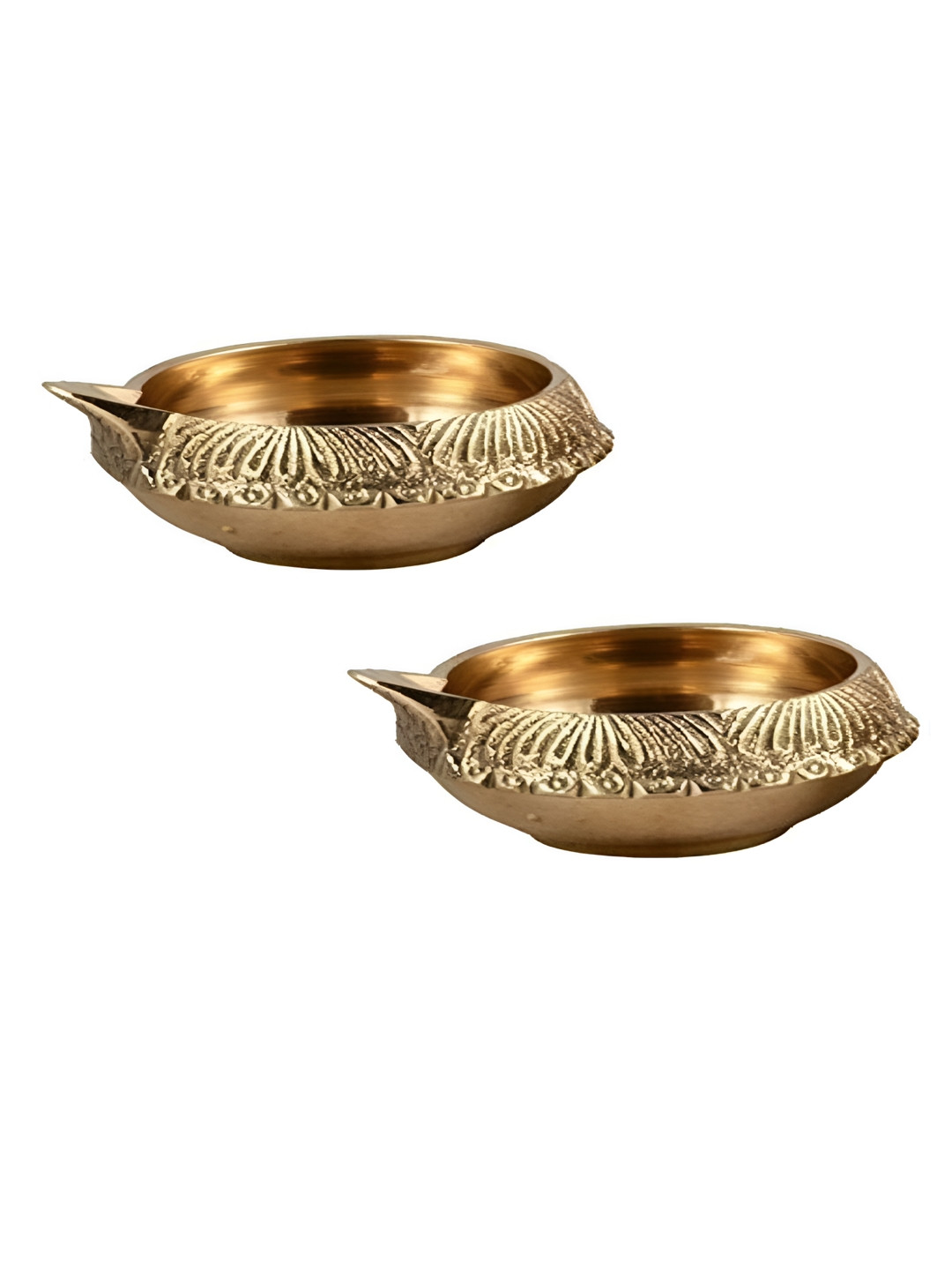 Heaven Decor Gold Toned 2 Pieces Diwali Kuber Diya Oil Lamps