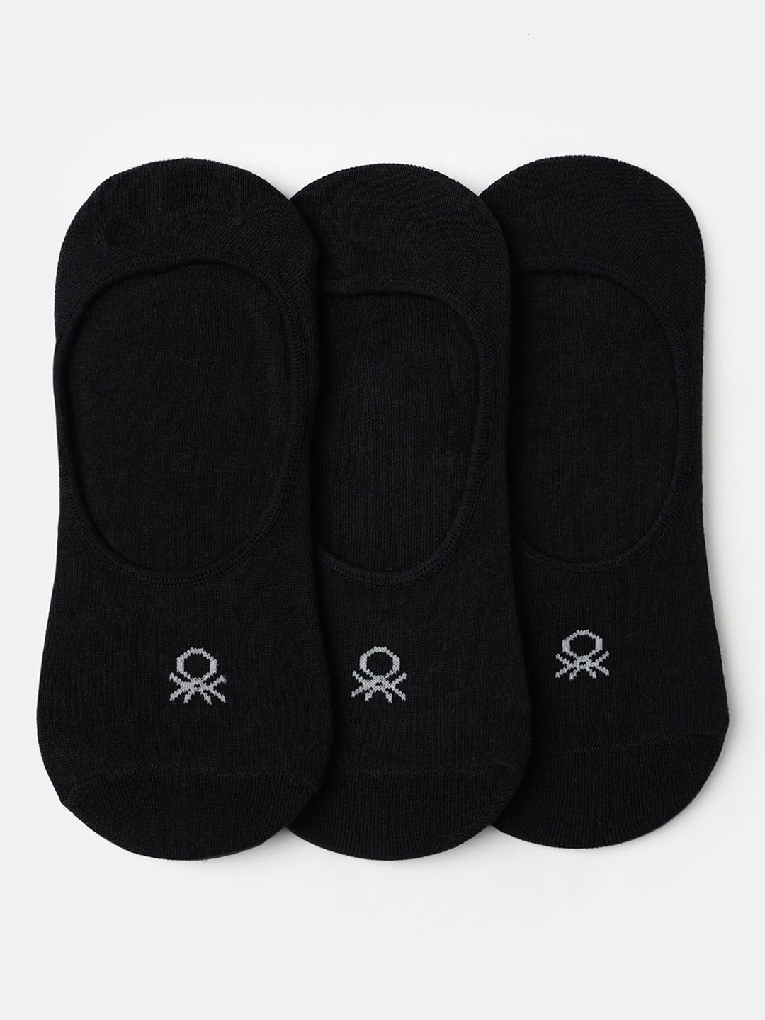 United Colors of Benetton Unisex Pack of 3 Invisible Liner Socks
