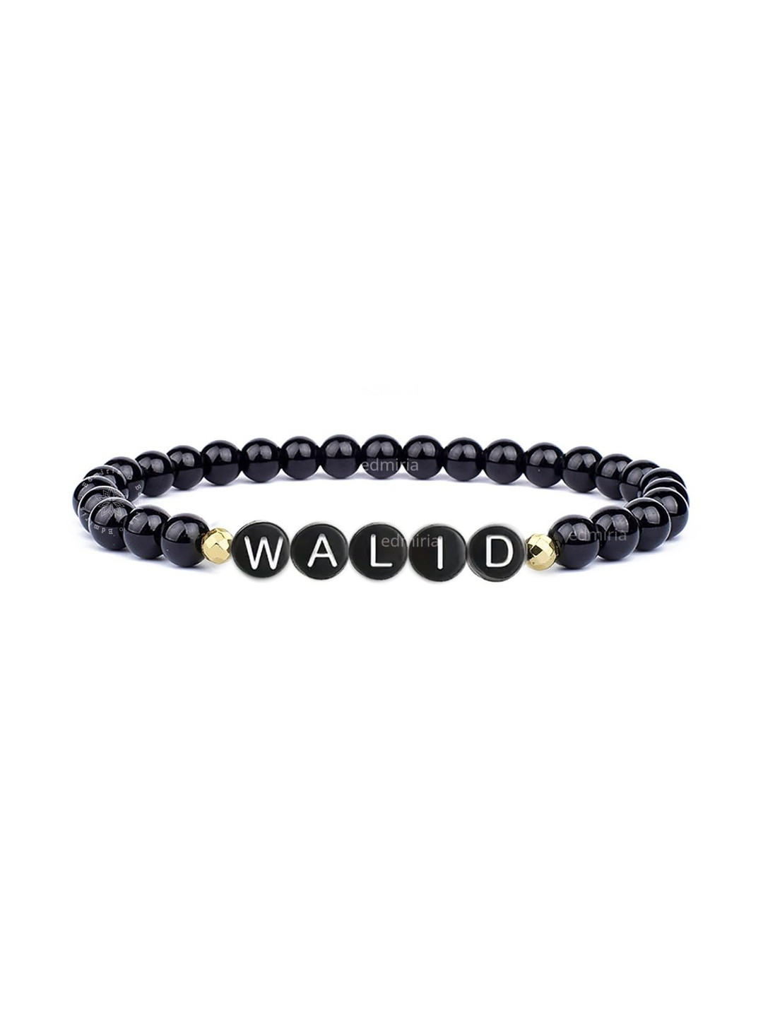 EDMIRIA Men Ceramic Onyx Stone Bracelet