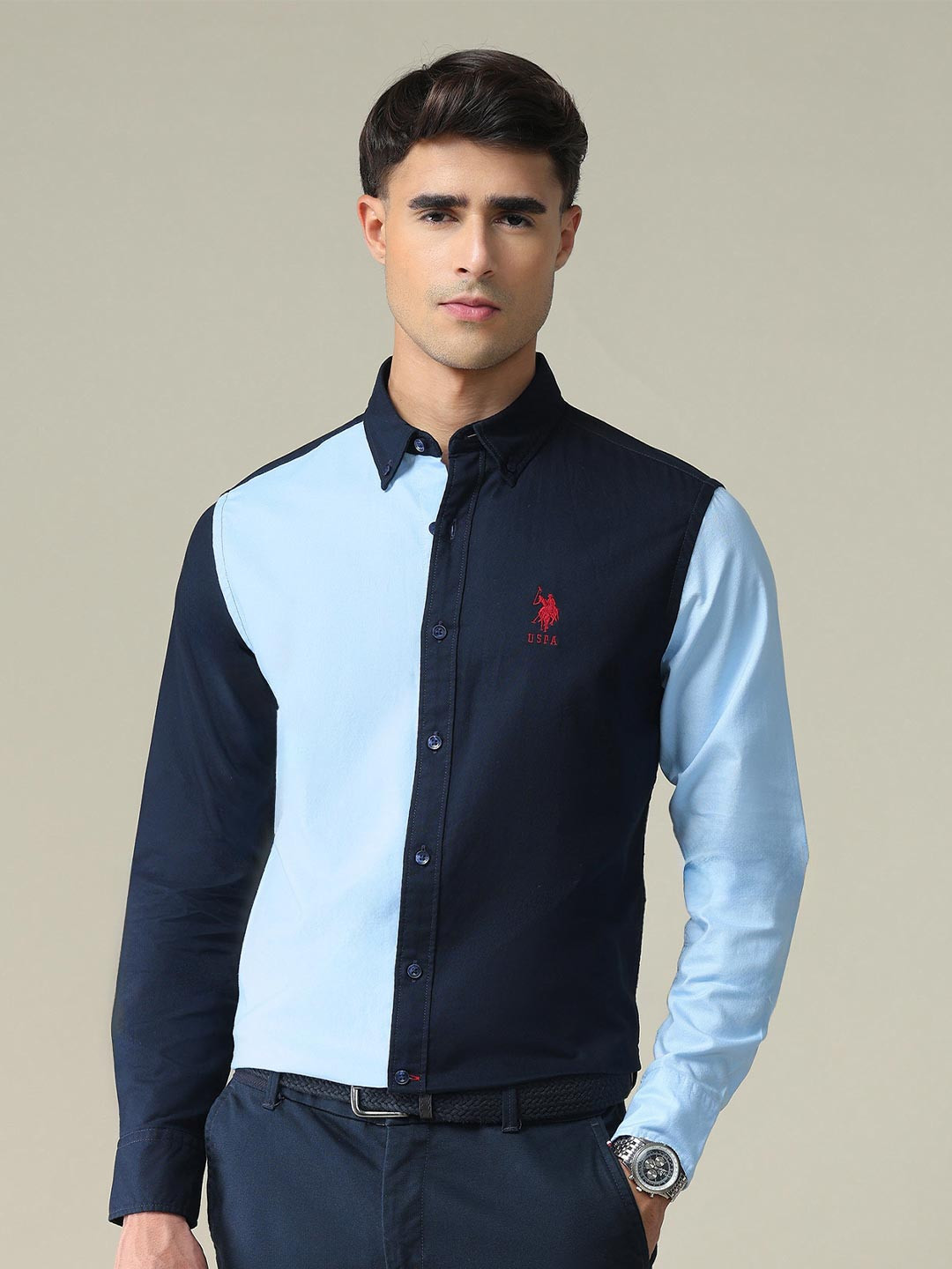U.S. Polo Assn. Colour Block Slim Fit Shirt