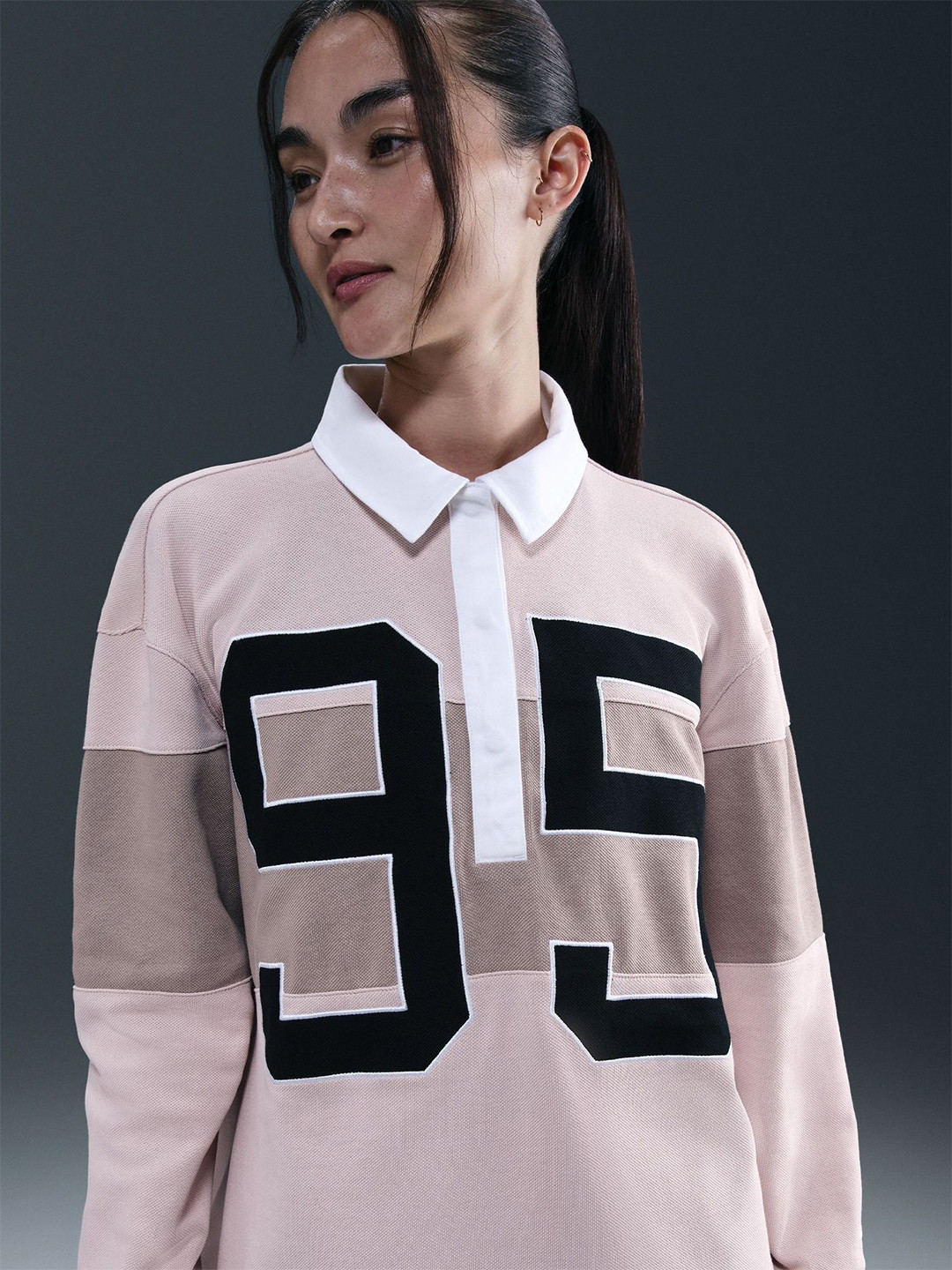 Nike Sportswear Women's Long-Sleeve Graphic Polo T-Shirt