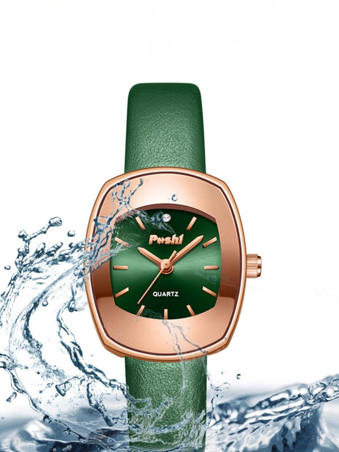 Poshi Women Square Dial & Synthetic Straps Analogue Watch POSW29-756720912474-GREEN