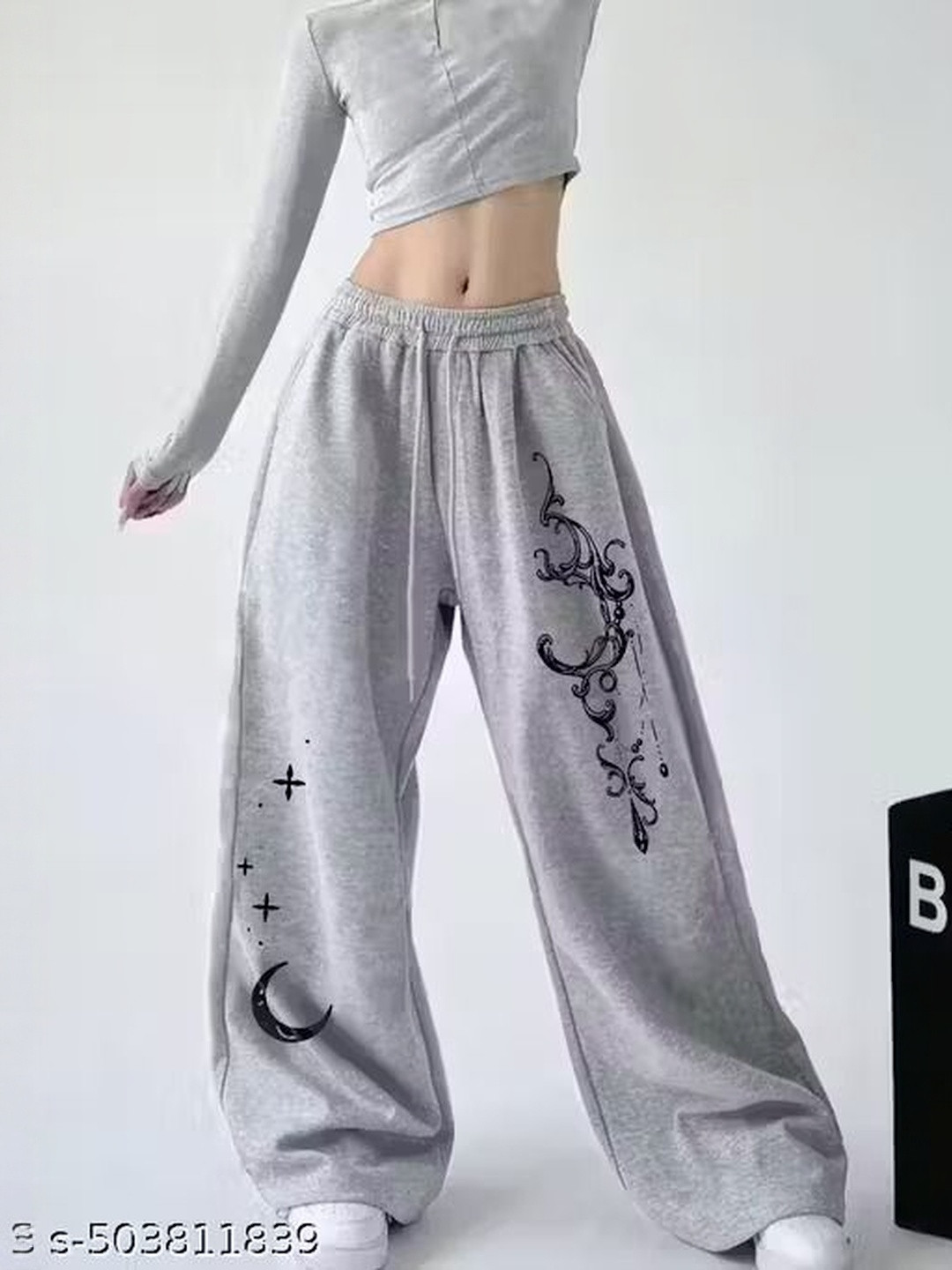 KIBA Women Oversize Printed Track Pants