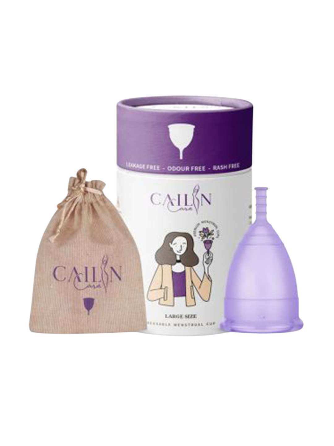 Cailin Care Super Soft Reusable Menstrual Cup With Air-Hole Technology - Large