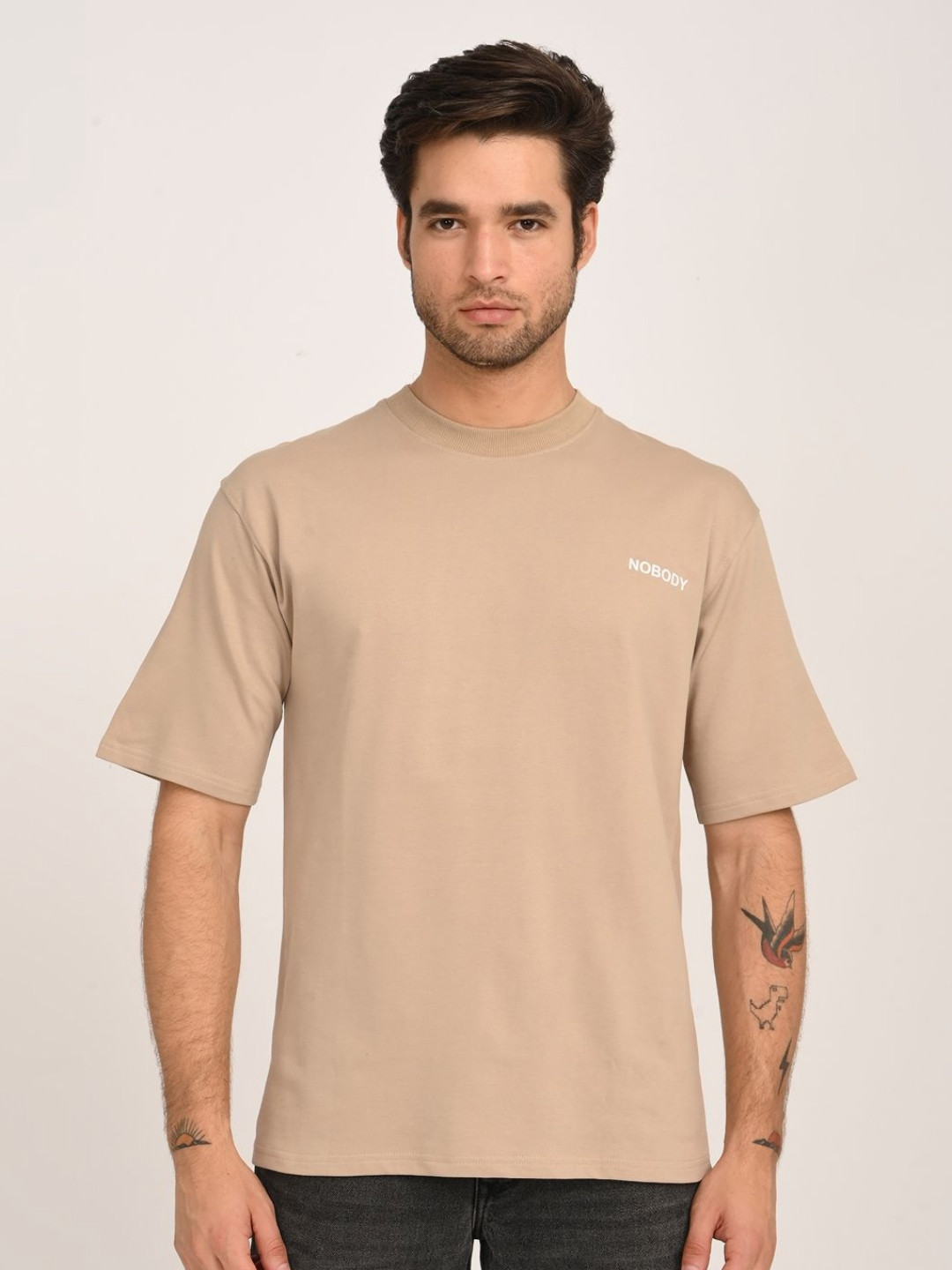 NOBODY Graphic Printed Regular Fit Cotton T-shirt