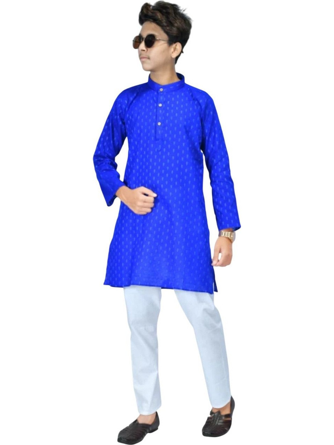 Taimoor Garments Boys Printed Regular Kurta with Trousers