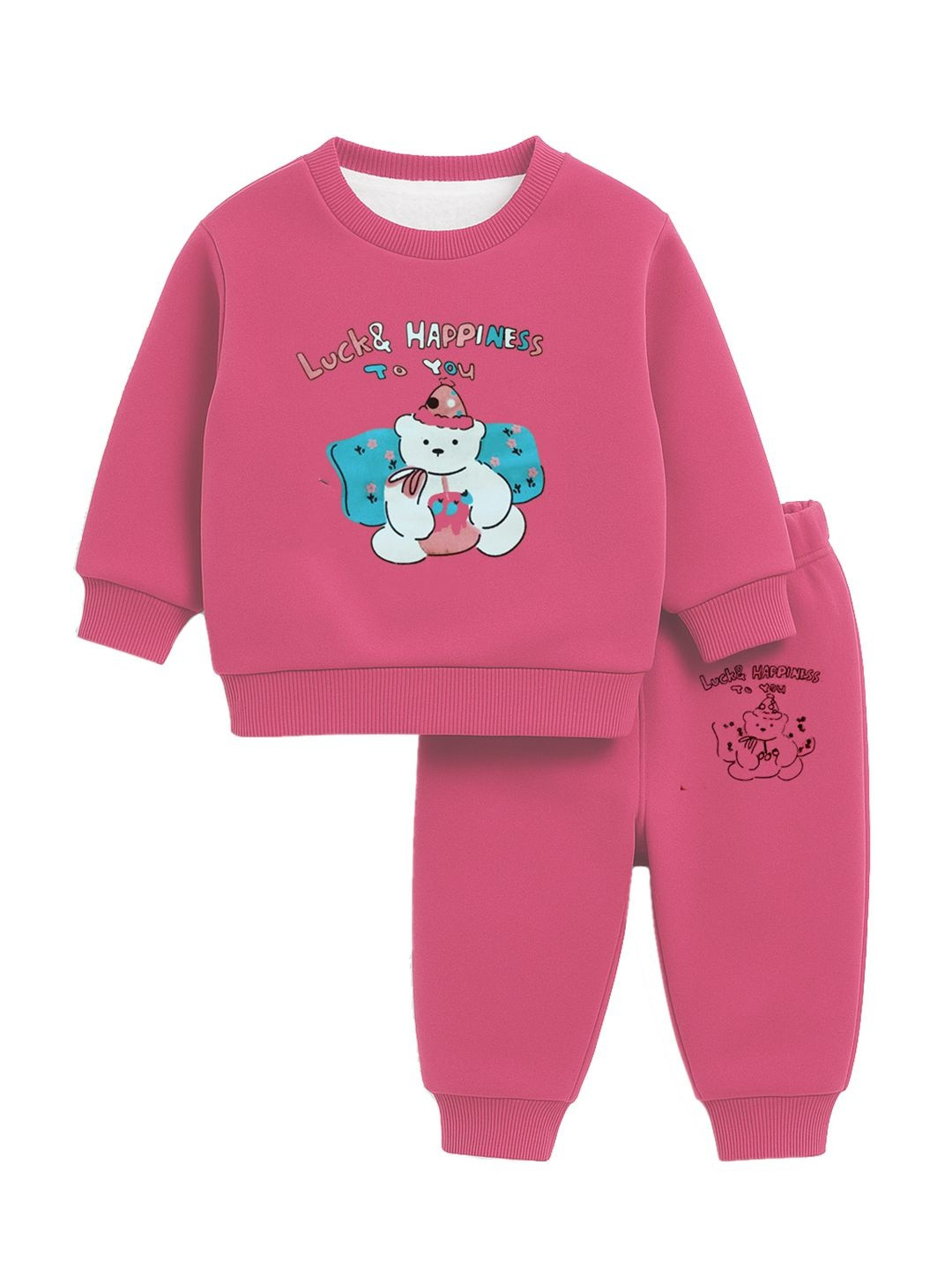 Bold N Elegant Girls Rose Cotton Blend Printed Clothing Set