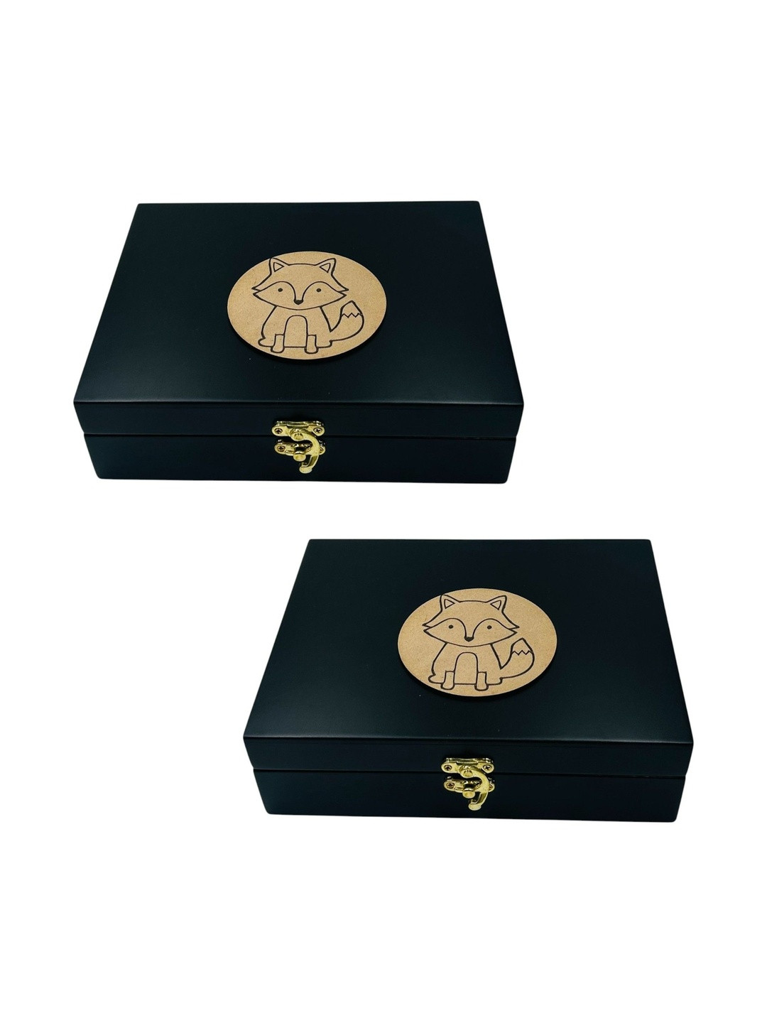 Angira handicrafts Set Of 2 Wooden Multipurpose Storage Vanity Box