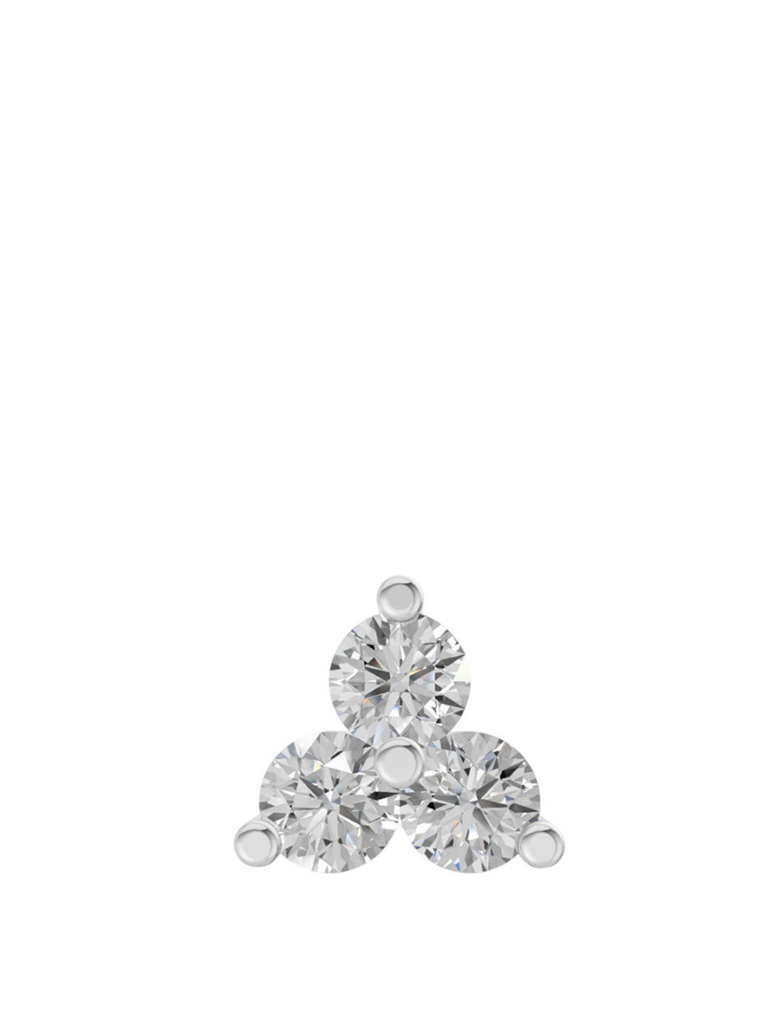 Sparkles Women 14 KT White Gold Nosepin With 0.03 Carat Lab Grown Diamond- 0.27 g