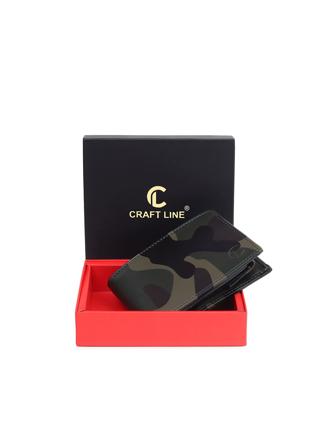 CRAFT LINE Men Abstract Printed PU Two Fold Wallet