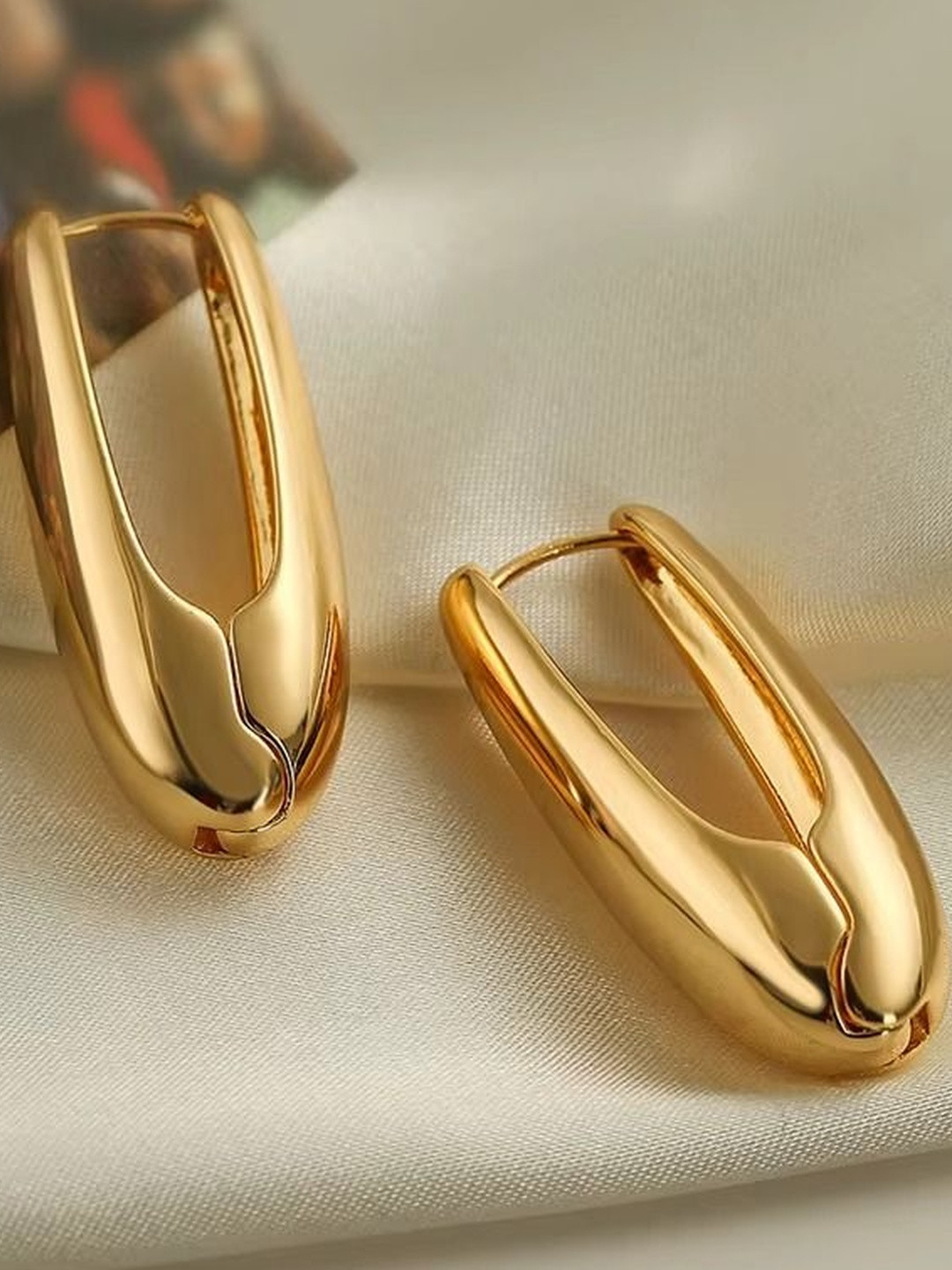 Aurum & You Silver Contemporary Korean Hoop Earrings