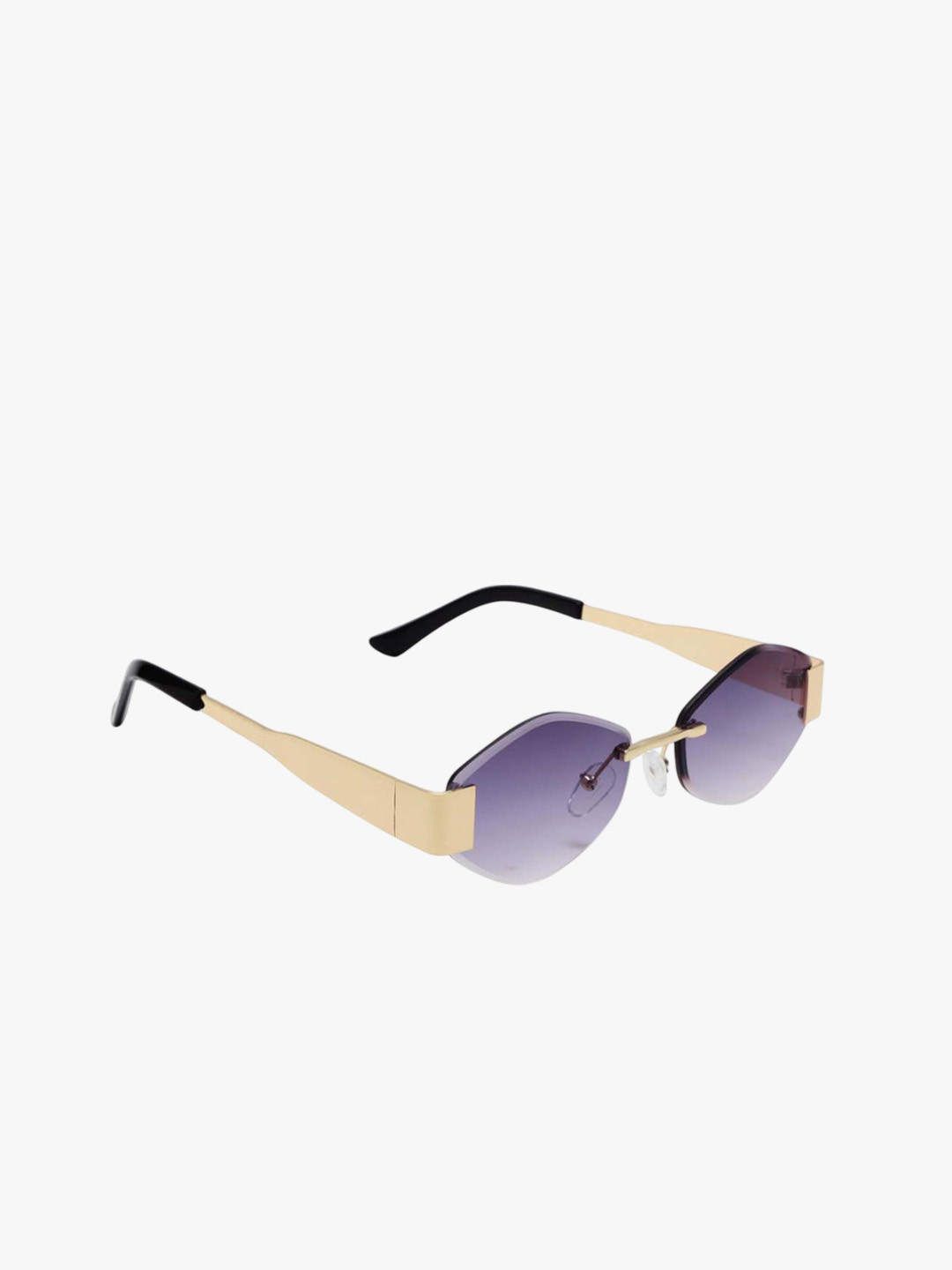 Kazo Onyx Women Hexagonal Sunglasses with UV Protected Lens DT0992BLACK GOLD COMBO_D