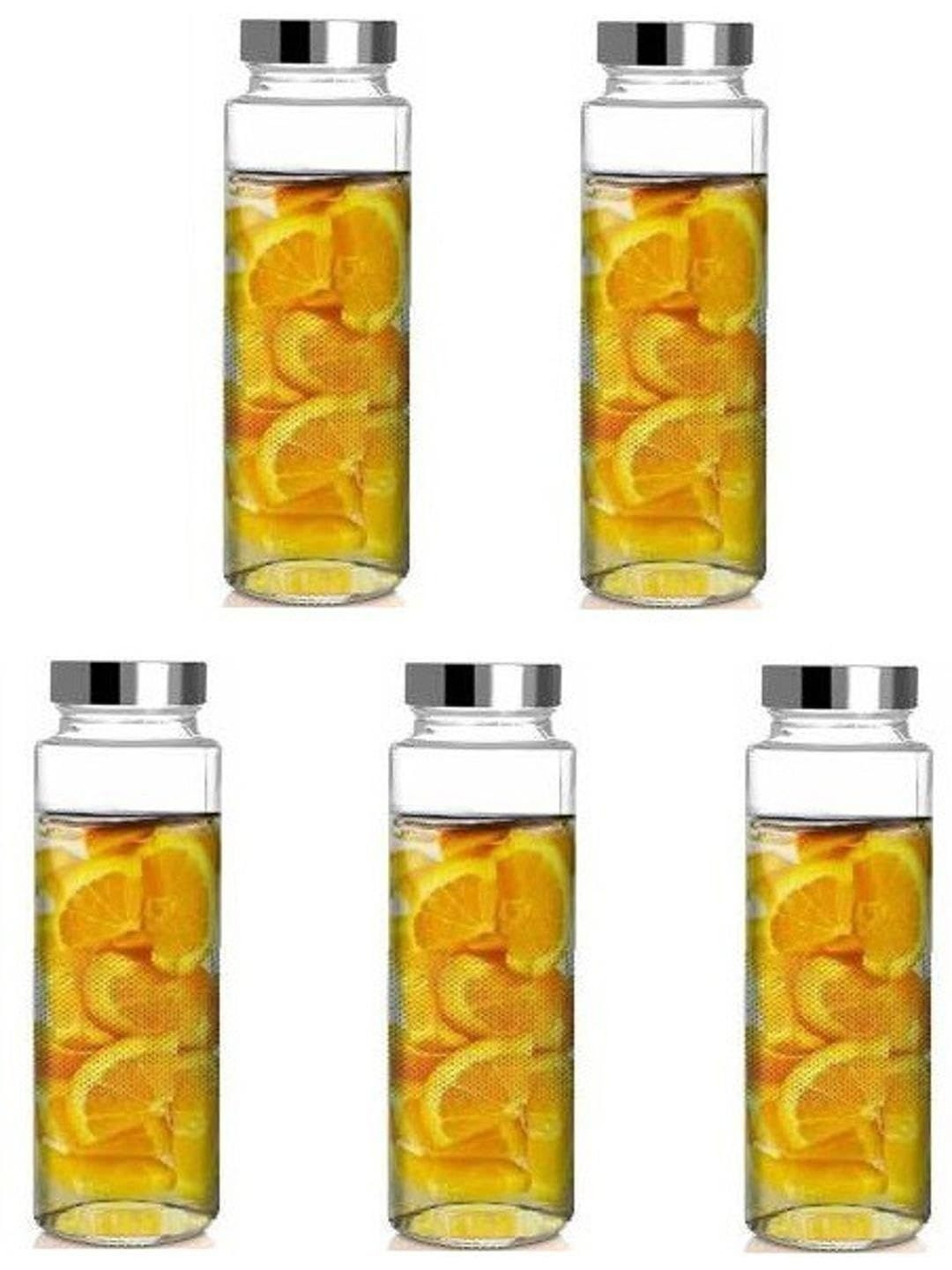 1ST TIME 5 Transparent Glass Solid Water Bottle