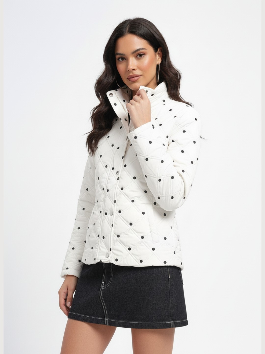 DressBerry Thread worked Polka Pulse Quilted Jacket