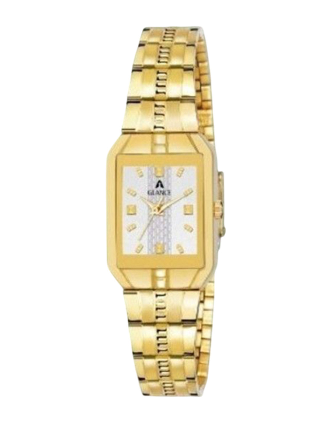 Aglance Unisex Embellished Dial & Bracelet Style Straps Analogue Watch JK_121916_9151ym03