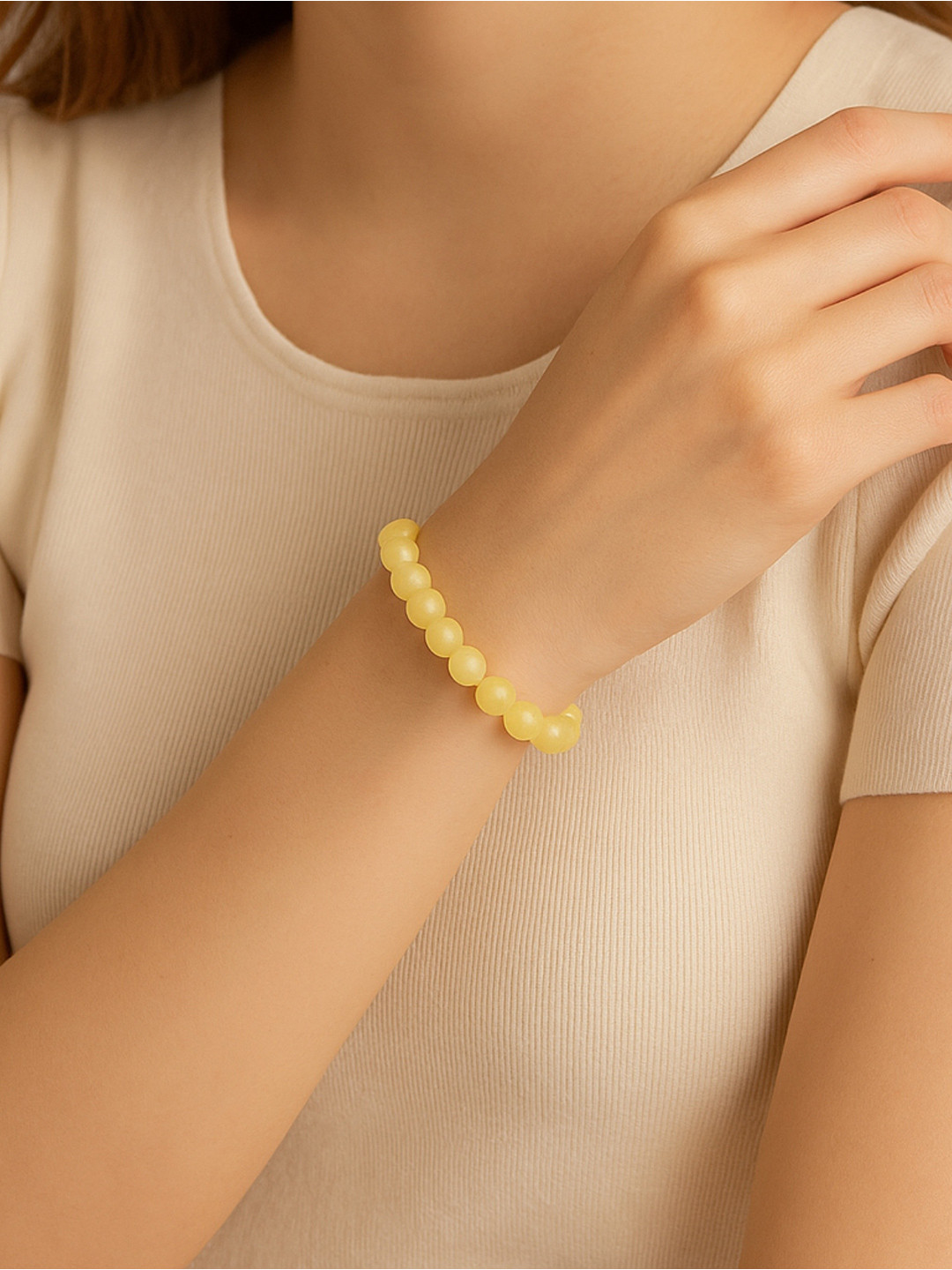 Basraa Women Yellow Calcite Bracelet