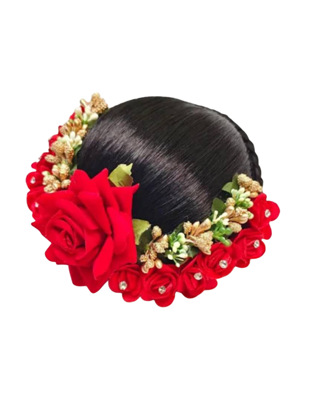 Nandita Tape In Straight Bun Hair Extension- Black - 5 Inch