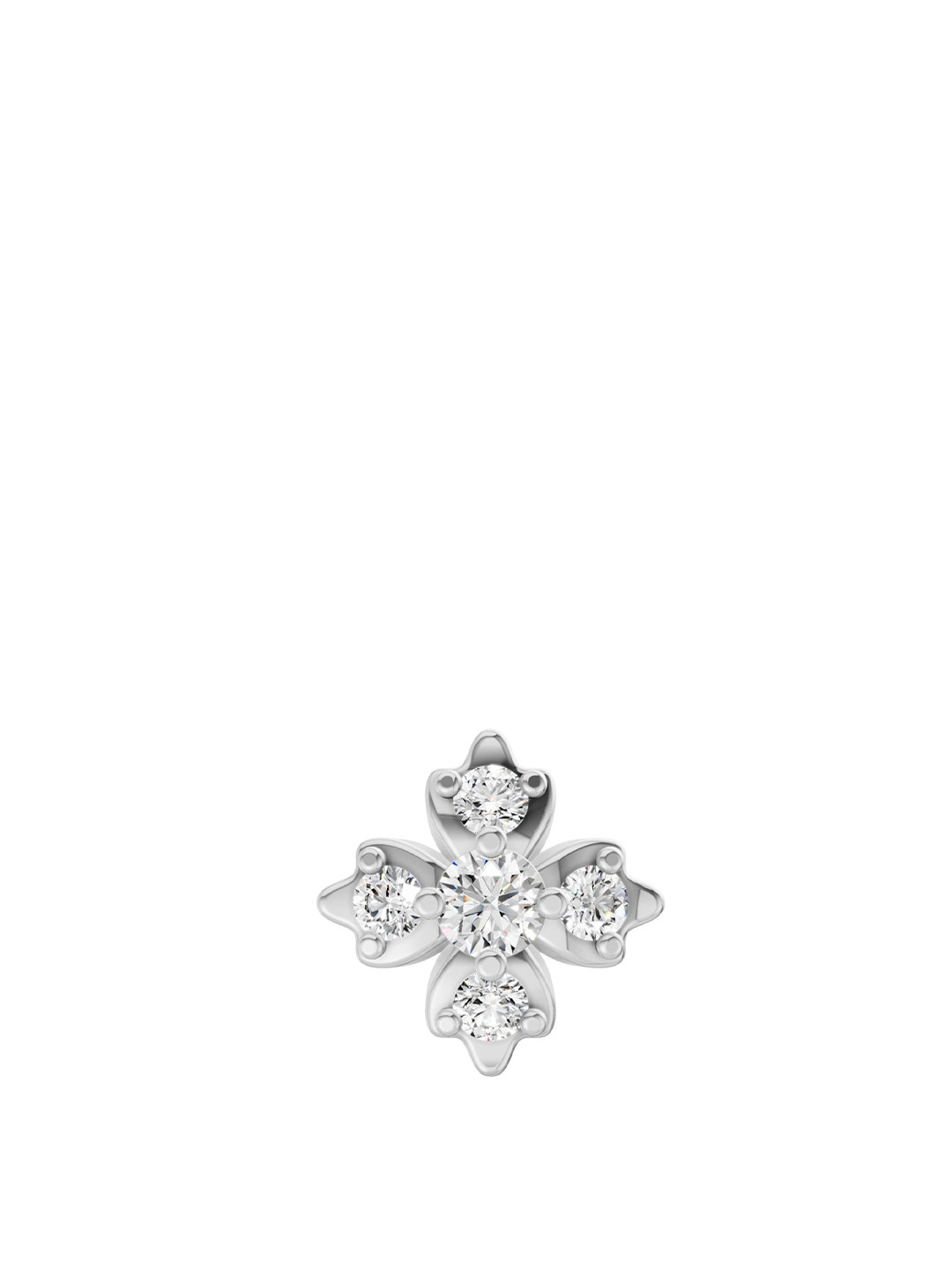 Sparkles Women 14 KT Nosepin With 0.03 Carat Round Shape Lab Grown Diamonds- 0.54 g
