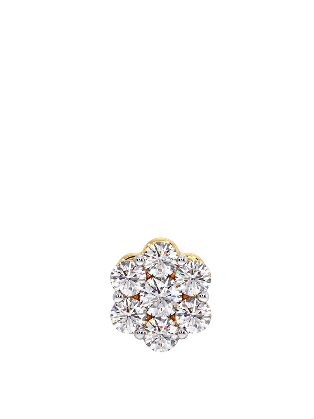 CANDERE A KALYAN JEWELLERS COMPANY Women 18Kt Gold Diamond Studded Nose Pin - 0.34g