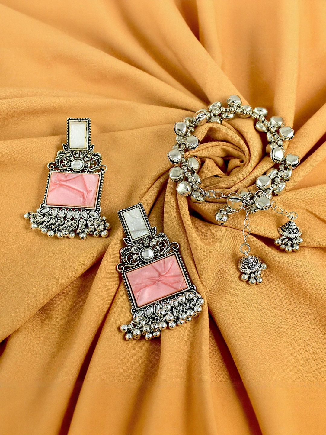 JFL - JEWELLERY FOR LESS Women Oxidised Jewellery Set