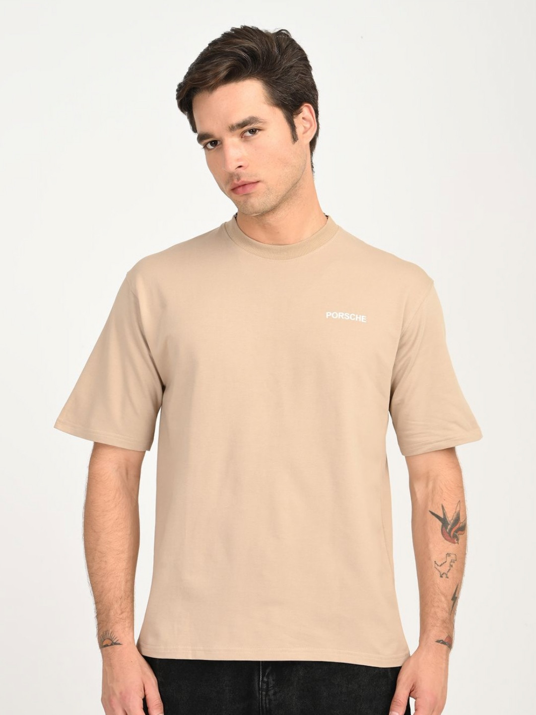 Porsche Graphic Printed Regular Fit Cotton T-shirt