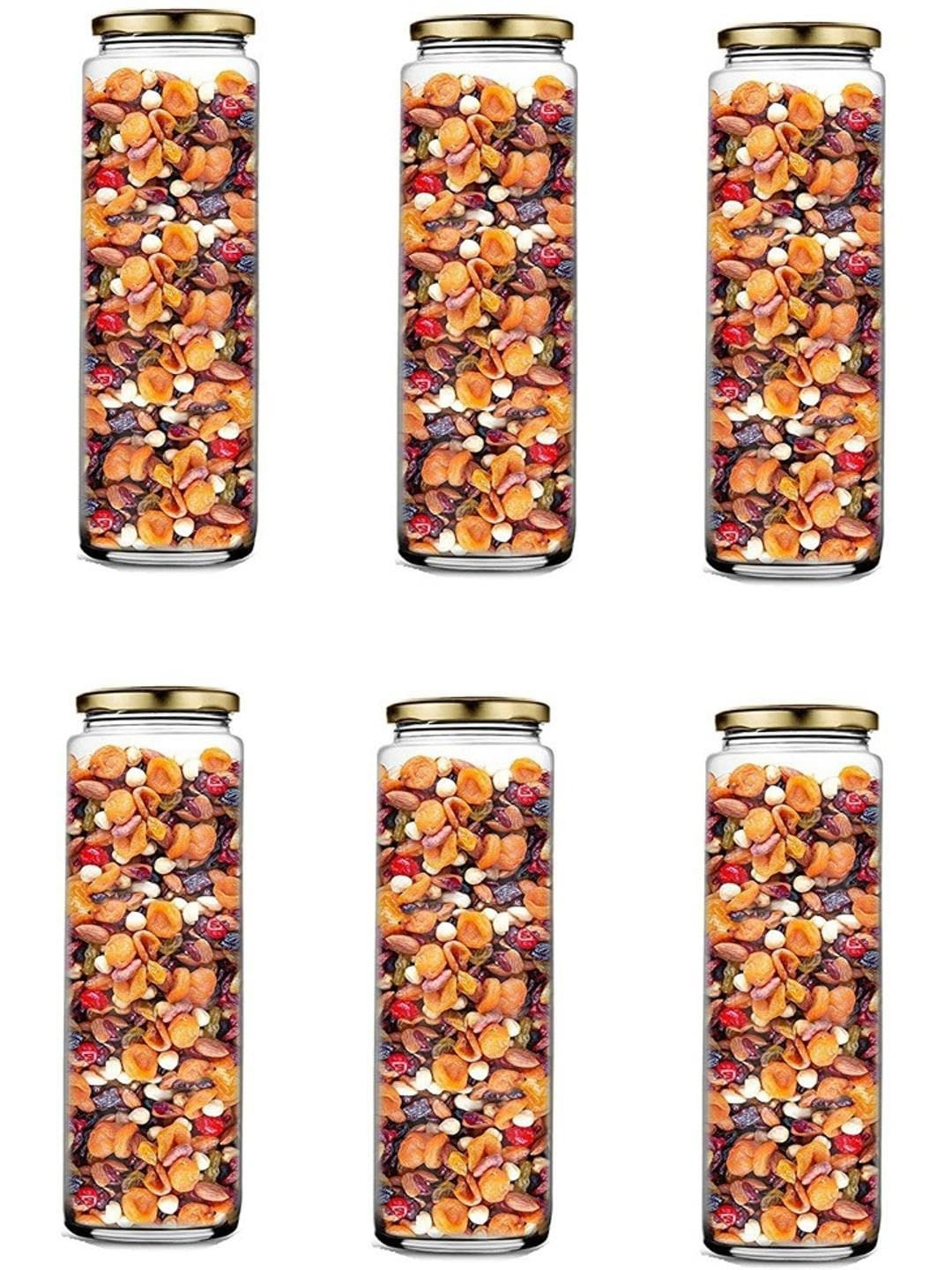 1ST TIME 6 Transparent Glass Solid Water Bottle