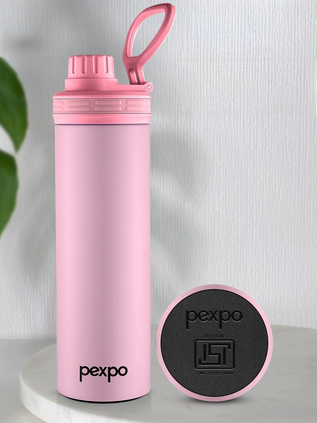 Pexpo TEXAS Pink Stainless Steel Single Wall Vacuum Flask - 500ml
