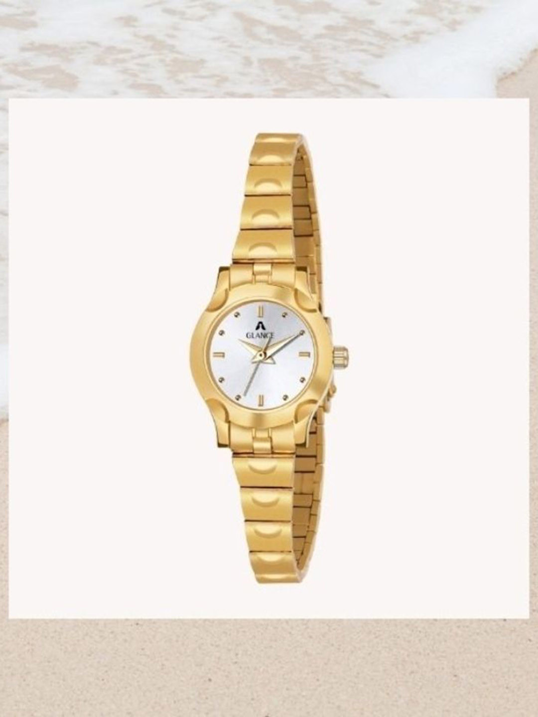 Aglance Women Embellished Dial & Bracelet Style Straps Analogue Watch New995_8019YM03