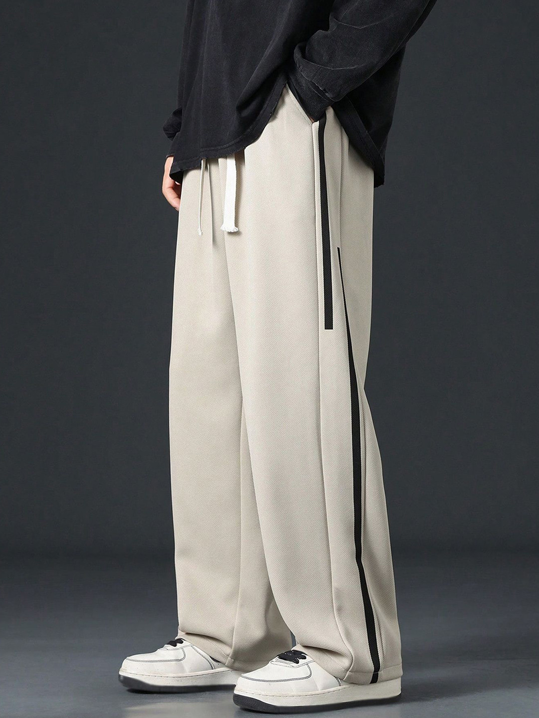 KAJARU Men Stain Resistant Relaxed Fit Korean Pants Trousers