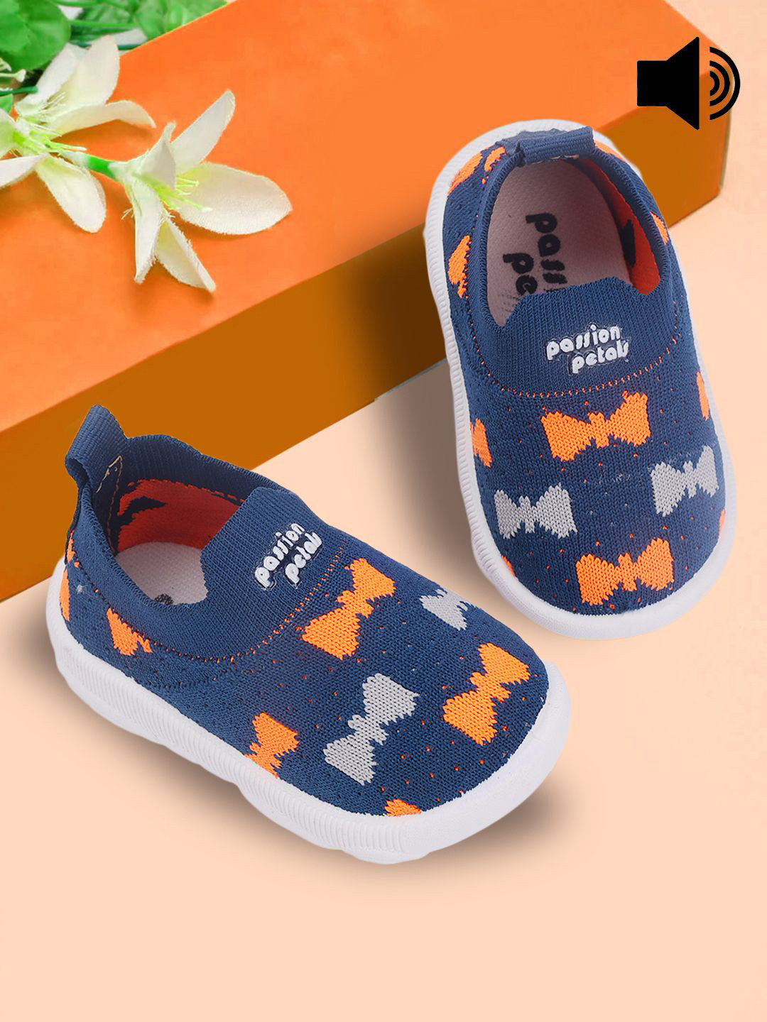 PASSION PETALS Boys Lightweight Musical Slip-On Sneakers