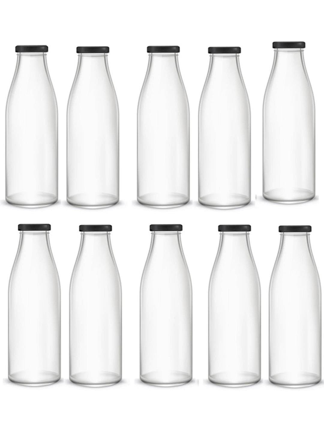 1ST TIME Set Of 10 Transparent Freezer Safe Glass Water Bottle