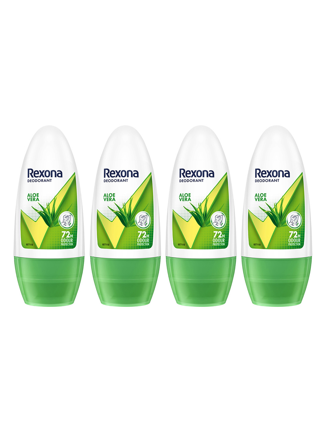 REXONA Set of 4 Aloe Vera 72 H Odour Protection Underarm Roll-On Deodorant - 50 ml each