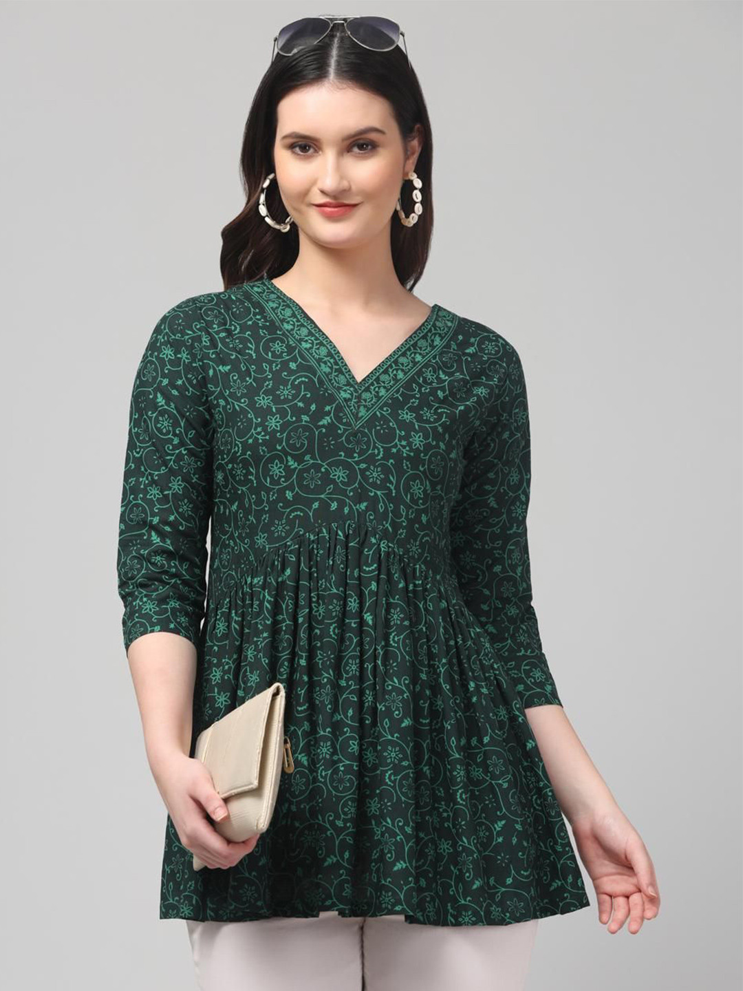 ERUDITE CLUB Women Ethnic Motif Printed  Tunic
