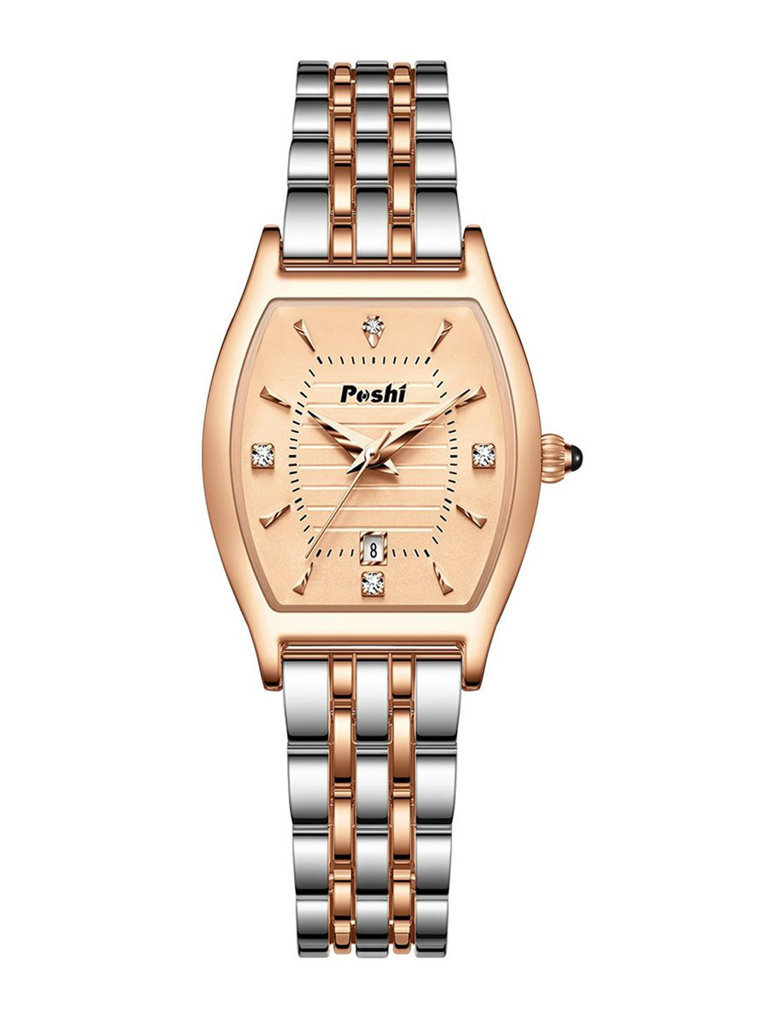 Poshi Women Rectangular Dial & Straps Analogue Watch POSW4-940252140026-ROSE GOLD