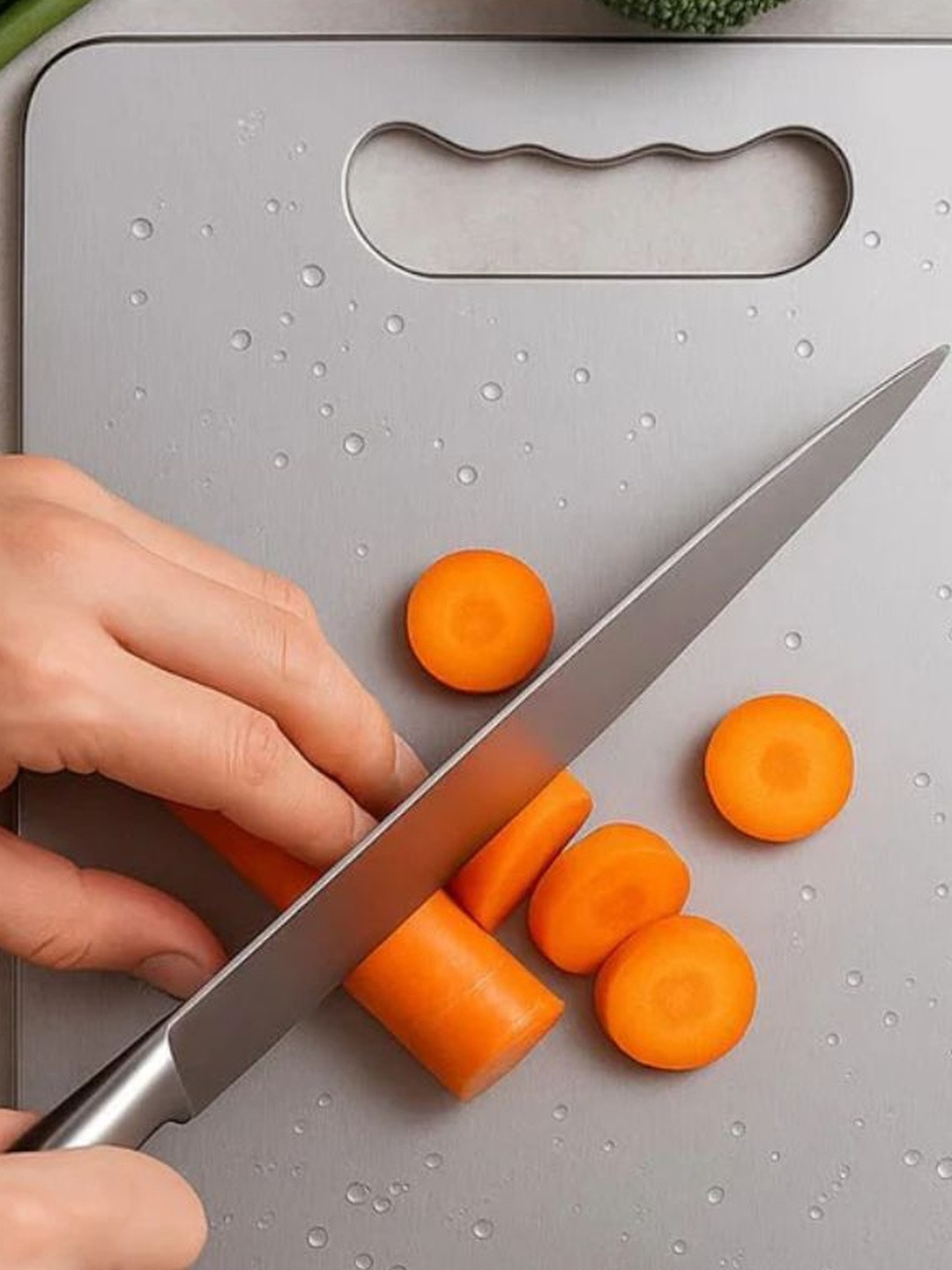 DeoDap Multicoloured 2025 Stainless Steel Chopping Board