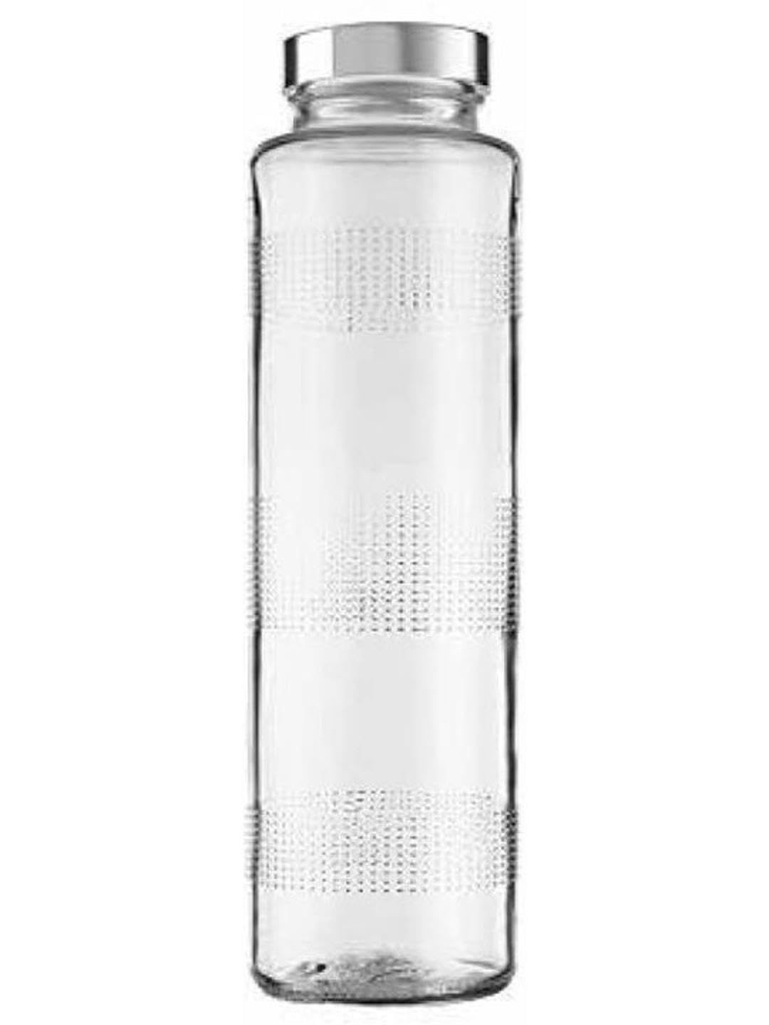 1ST TIME Unisex Transparent Glass Solid Regular Water Bottle